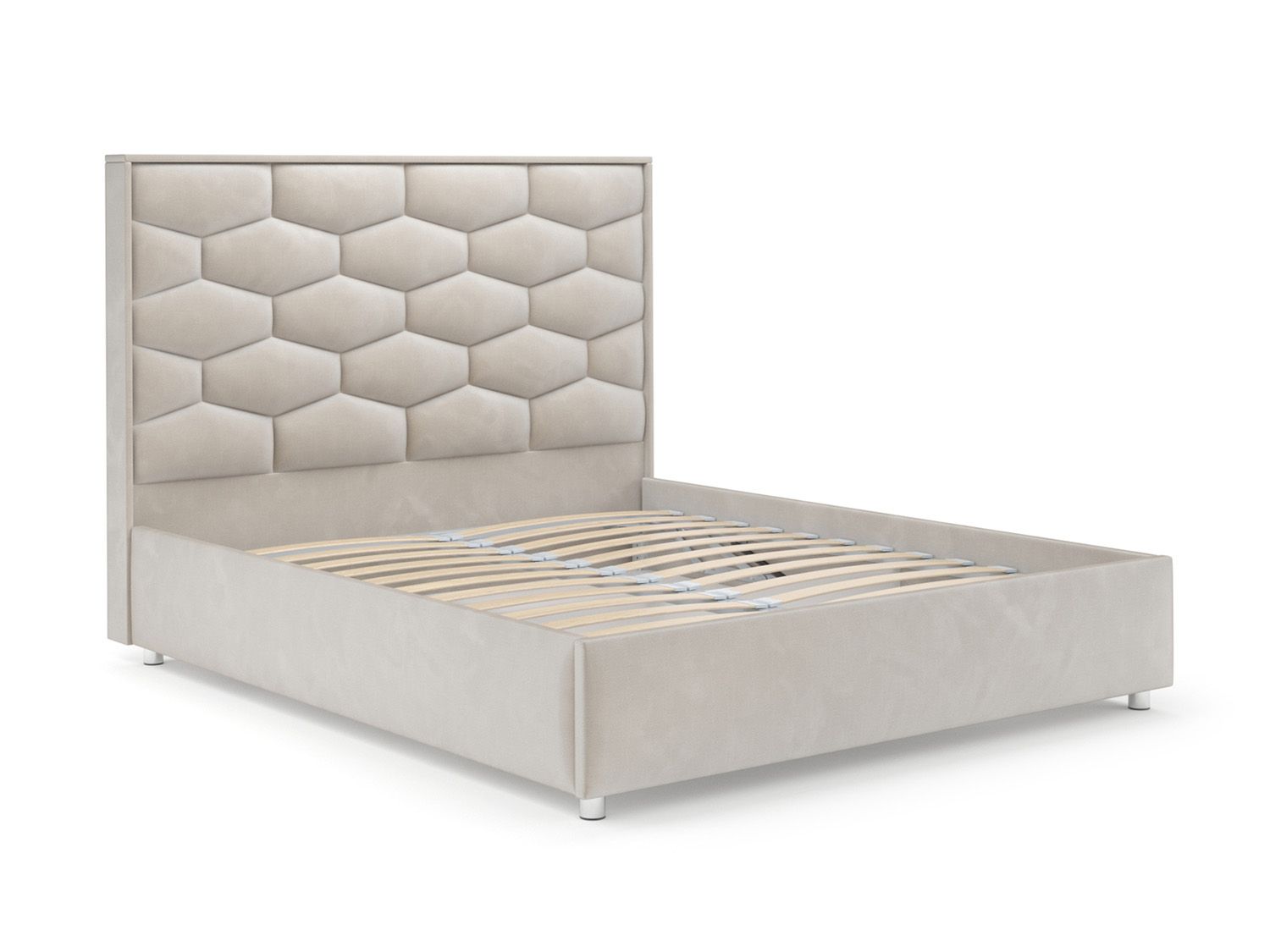 Кровать Рица бархат бежевый STAR VELVET 6 LIGHT Beige 160