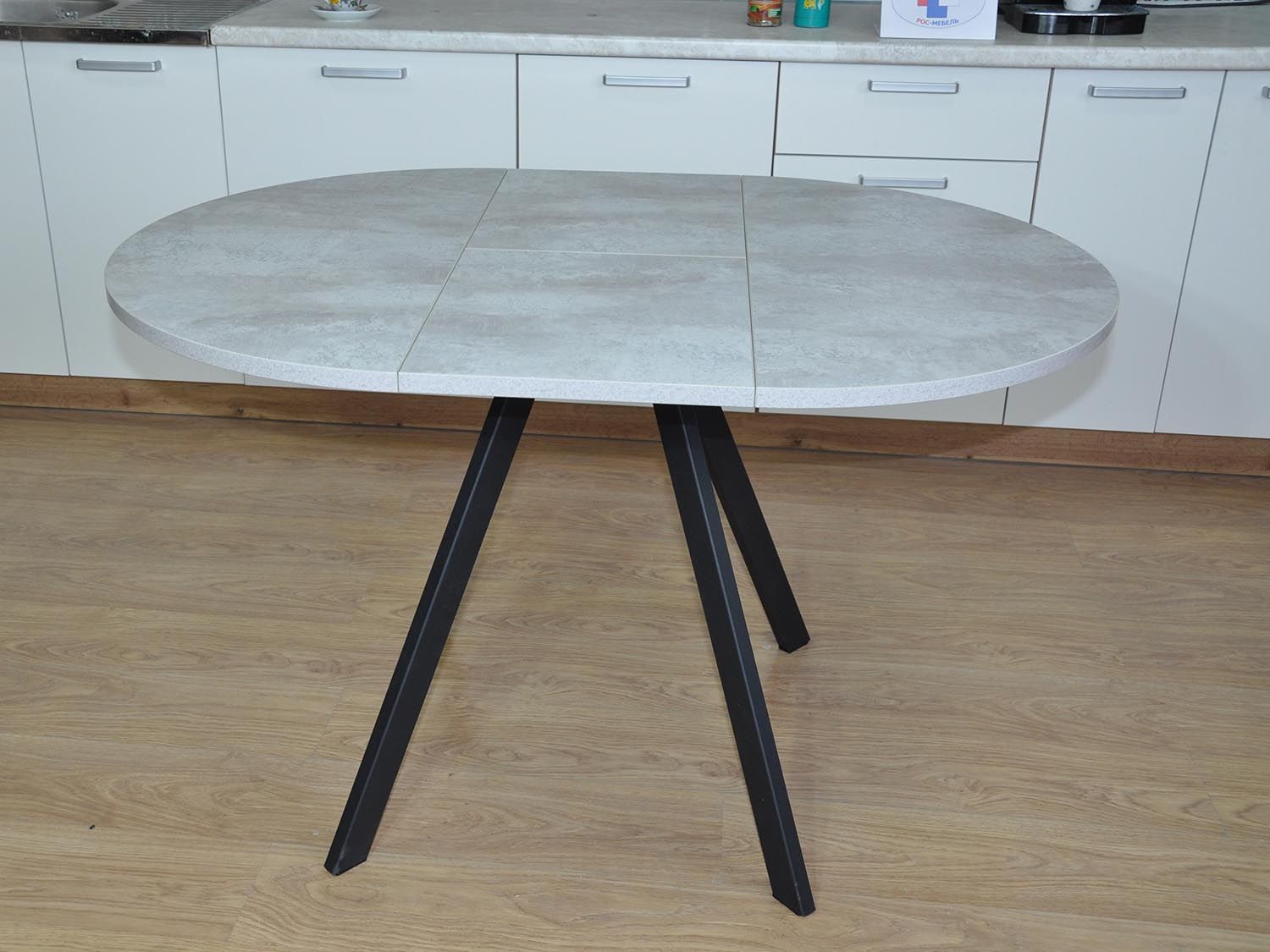 Стол обеденный Нарди Черный / Цемент светлый