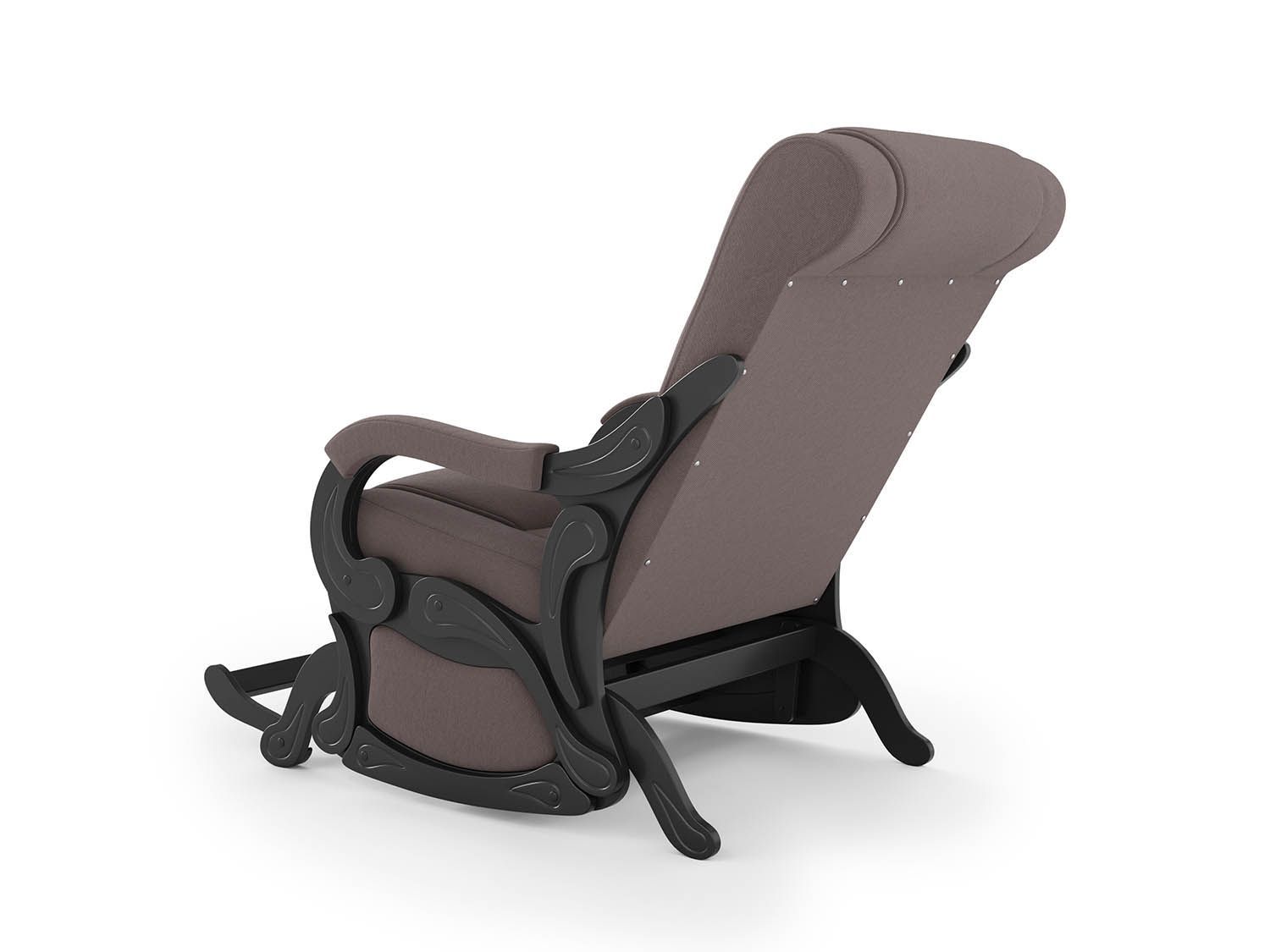 Кресло-маятник Родос Черный / Кофе с молоком