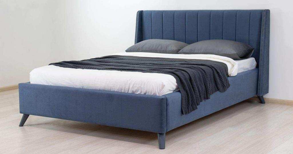 Мелисса кровать 160 Тори 83 серо-синий
