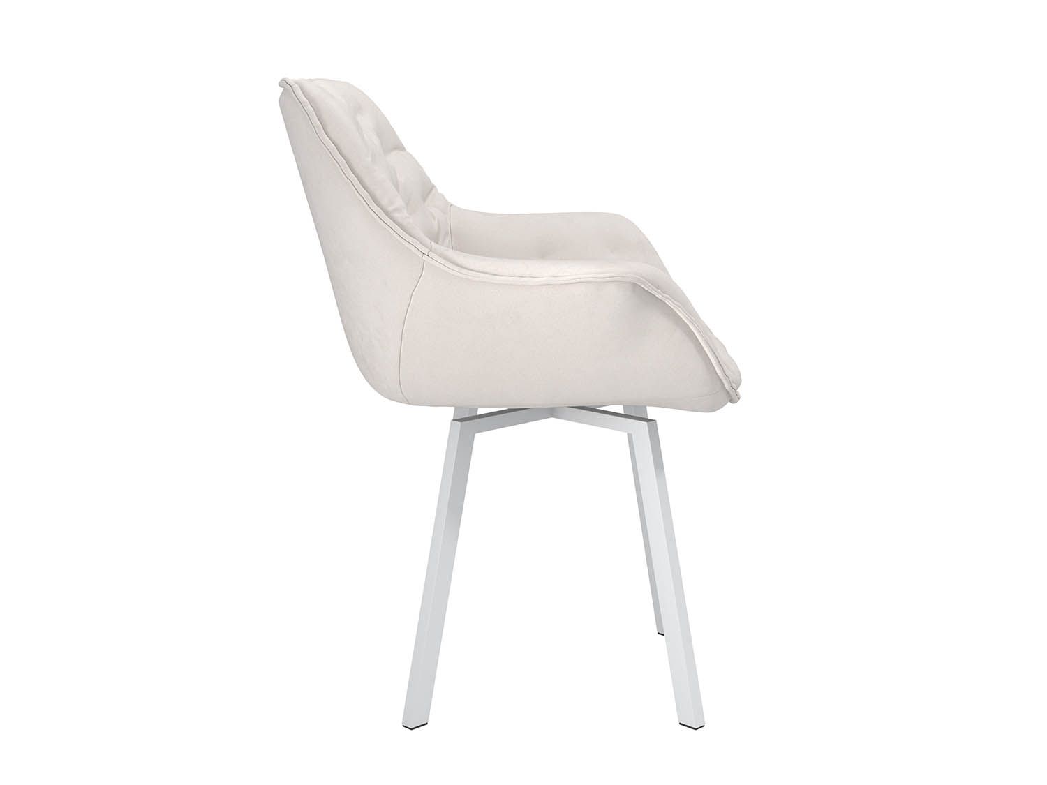 Квинта стул велюр тенерифе крем / белый