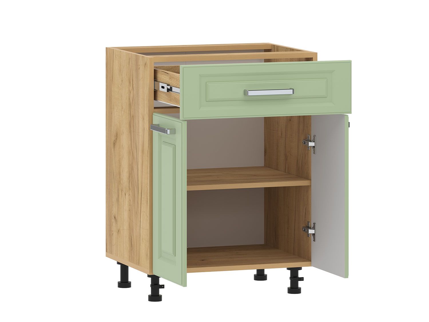 Вокс 100.09 тумба кухонная (600) Дуб Крафт золотой / Фисташка