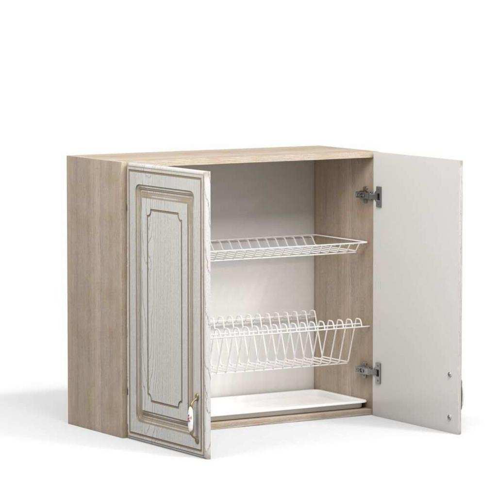 Анжелика шкаф навесной ШКН 800 С/ясень патина В 720