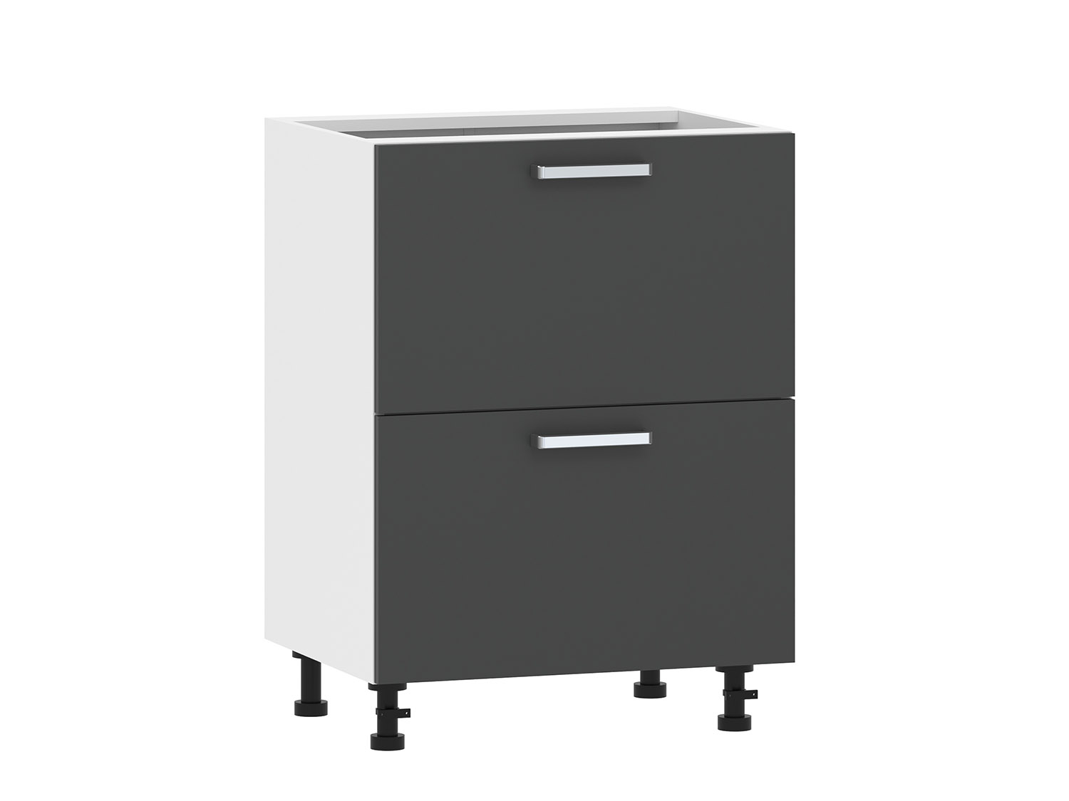 Борги 100.05 600 тумба кухонная / Белый/Антрацит