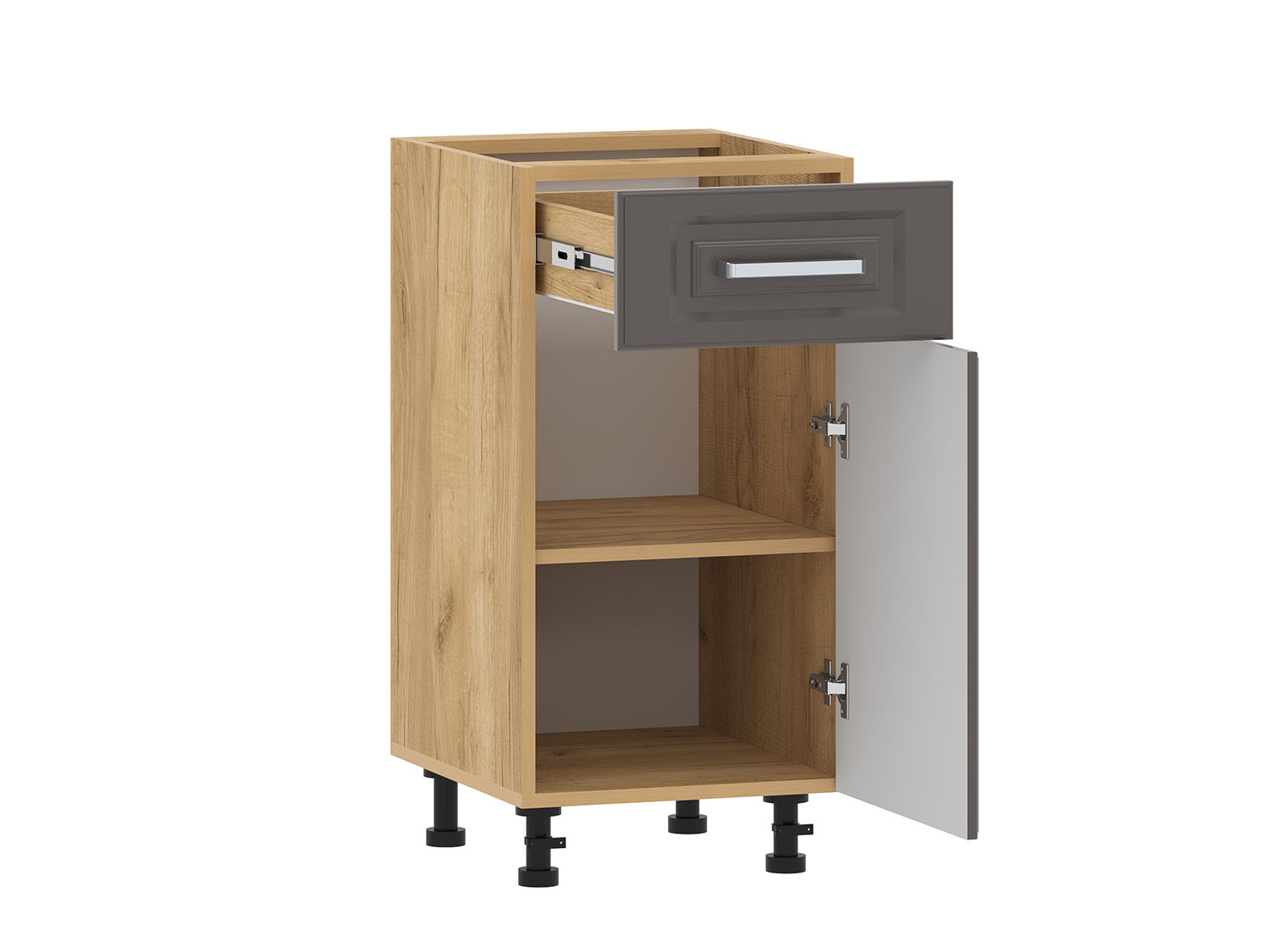 Вокс 100.08 400 тумба кухонная / Дуб крафт золотой/Графит