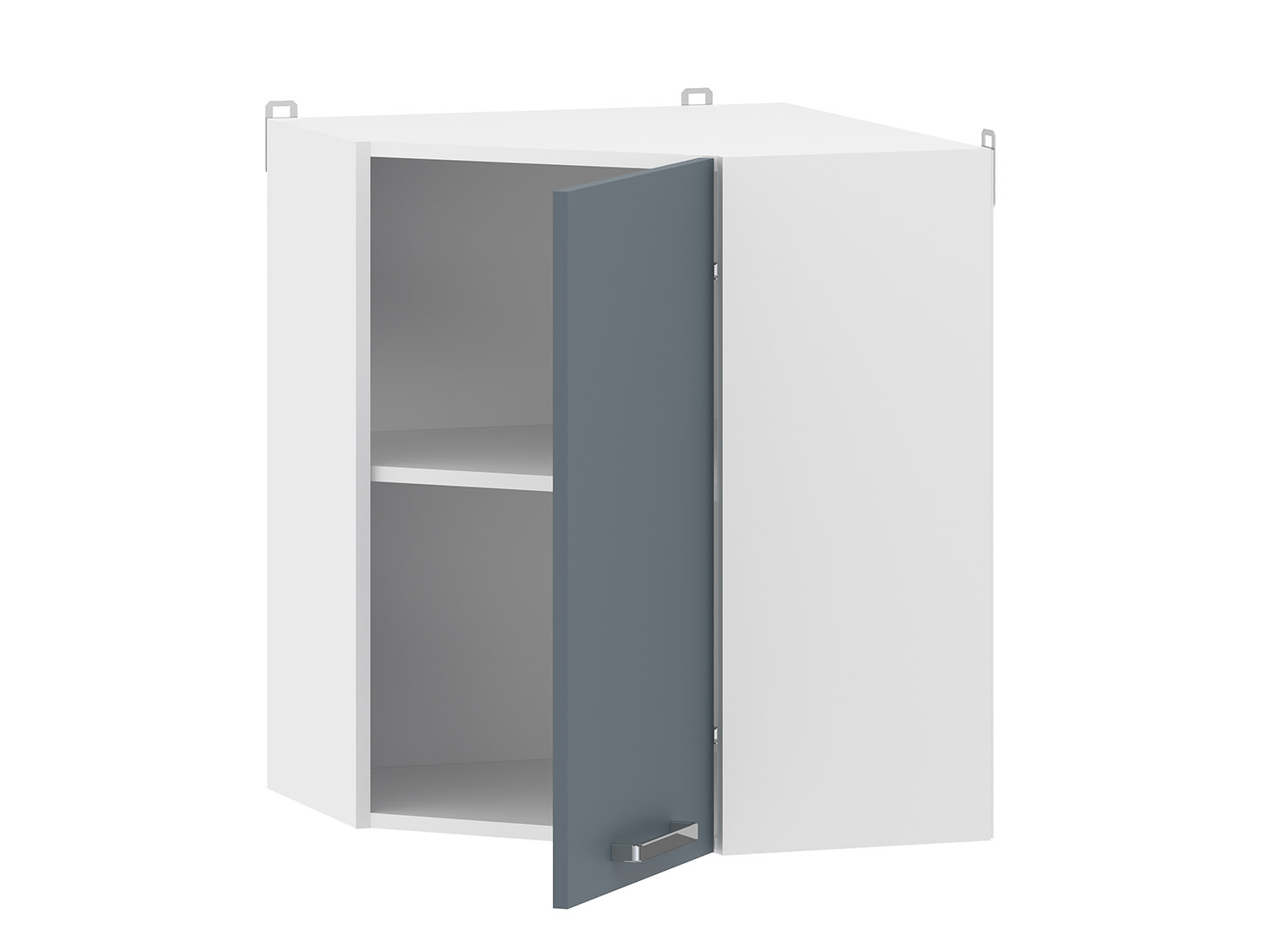 Борги 100.34 шкаф навесной угловой / Белый/Маренго