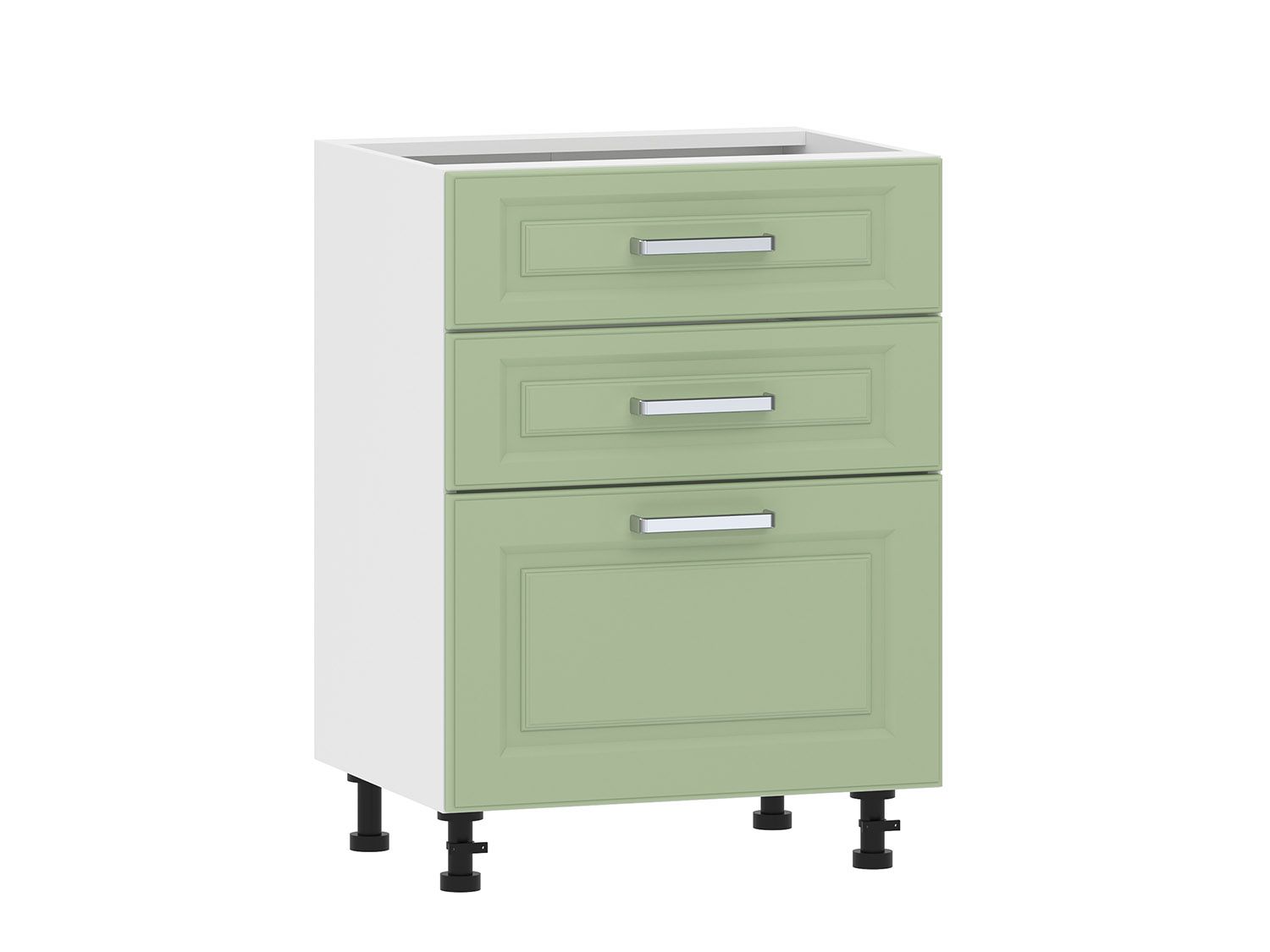 Вокс 100.06 600 тумба кухонная / Белый/Фисташка