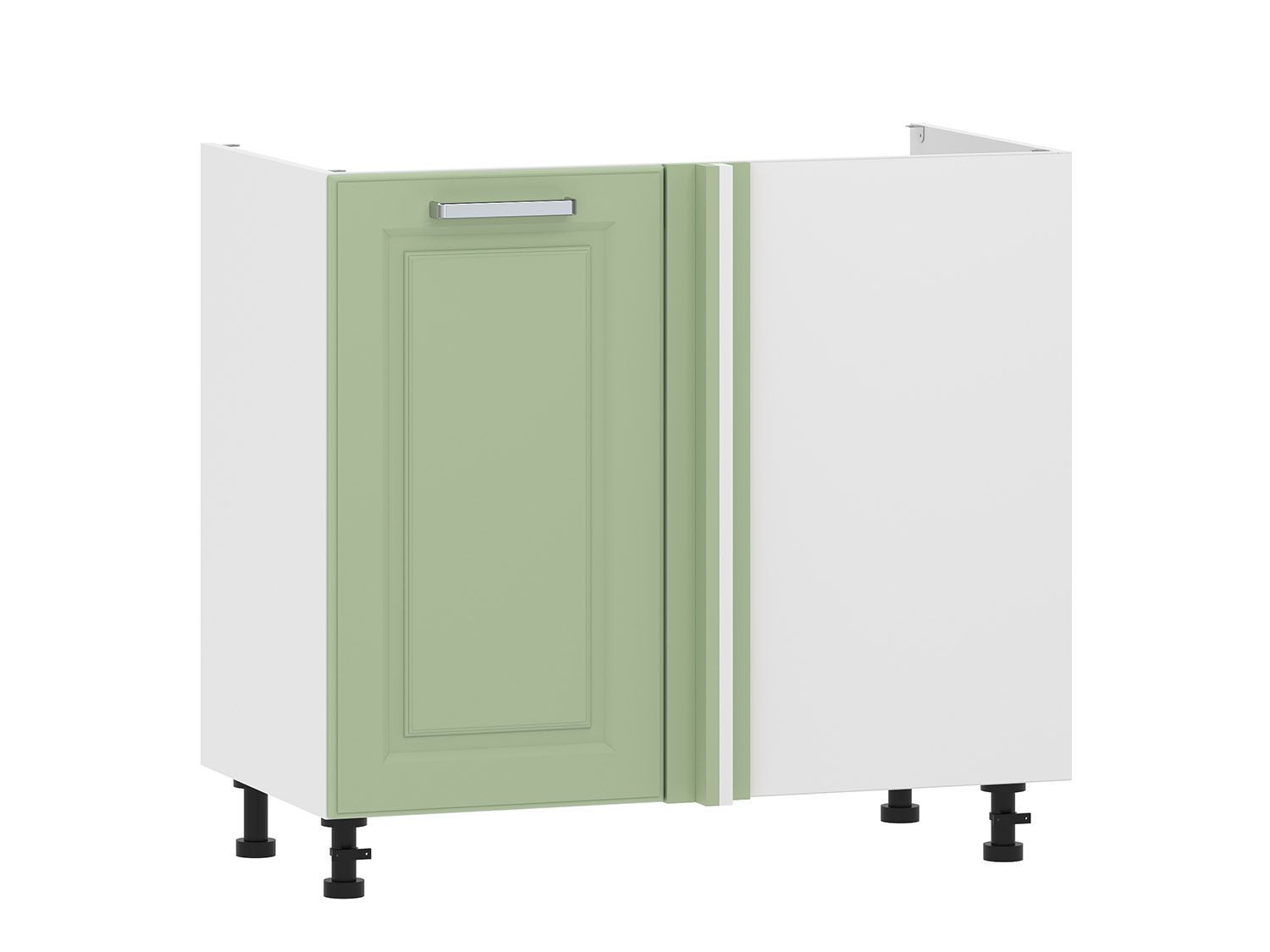 Вокс 100.11 1000 тумба под мойку угловая / Белый/Фисташка