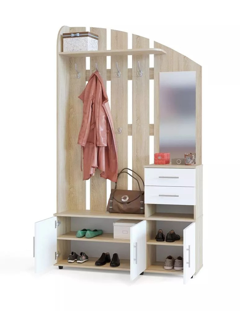 Прихожая ВШ-2.2 Дуб сонома/белый