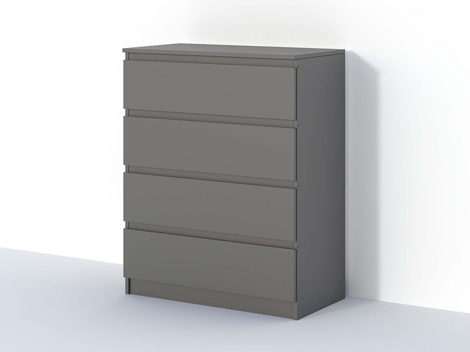 Кэт-1 комод 4 ящика - Графит