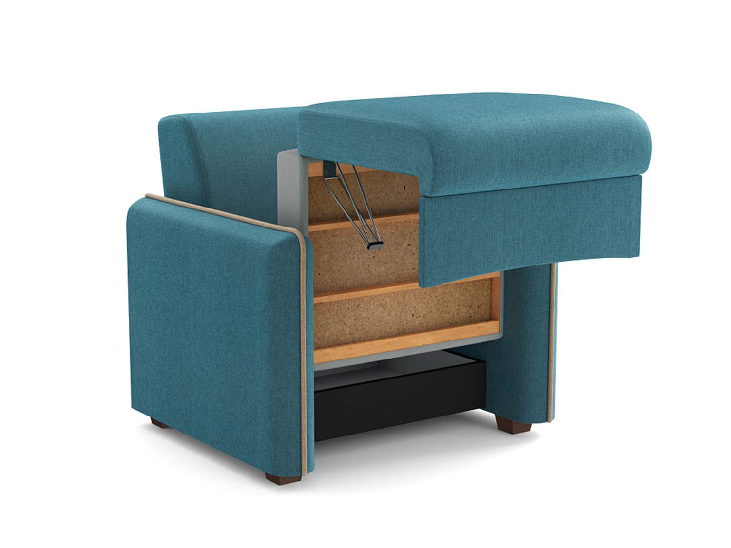 Кресло-кровать Авалон жаккард тесла деним/крем