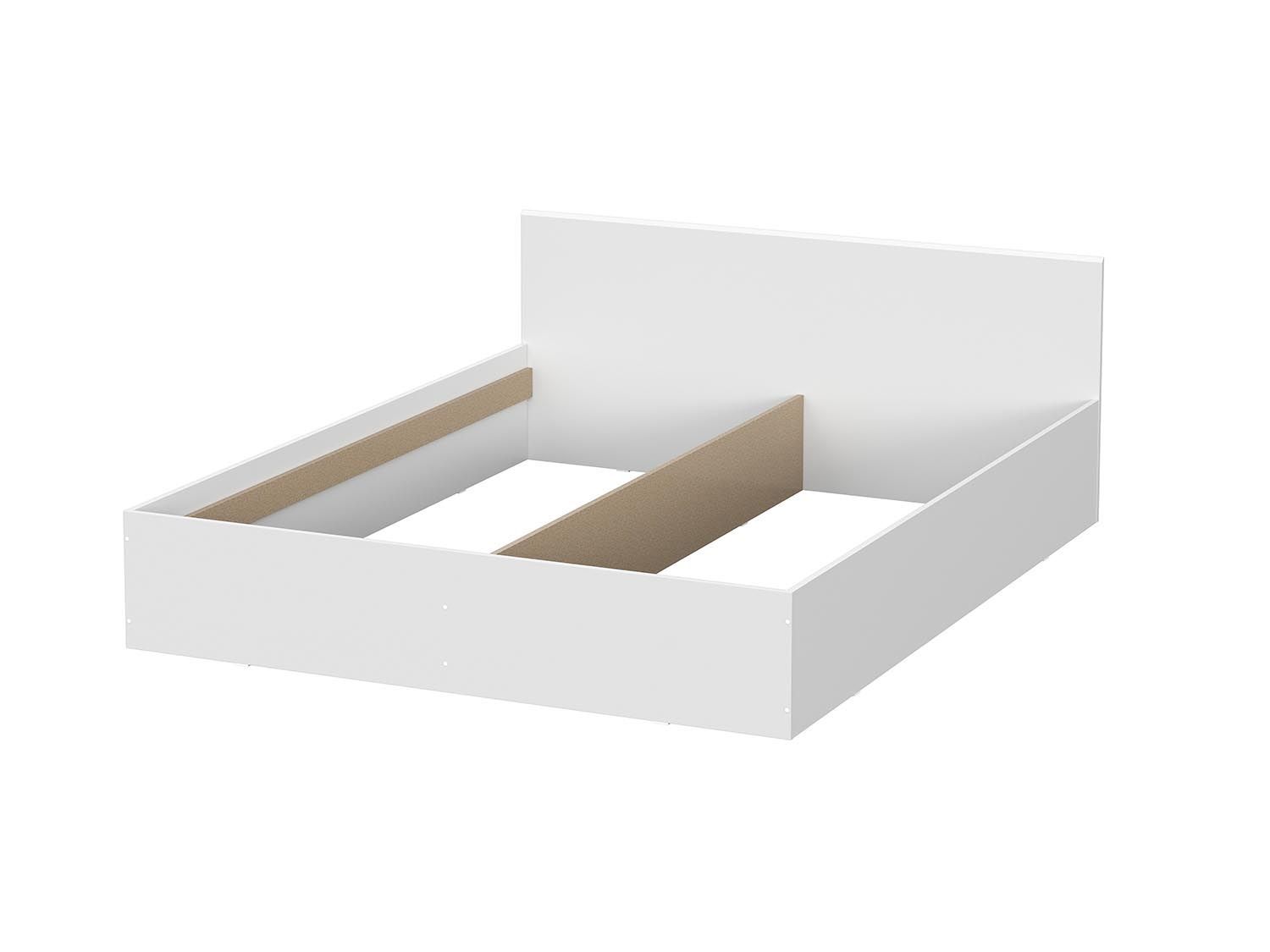 Токио кровать двойная универсальная 1,6 с основанием / Белый текстурный