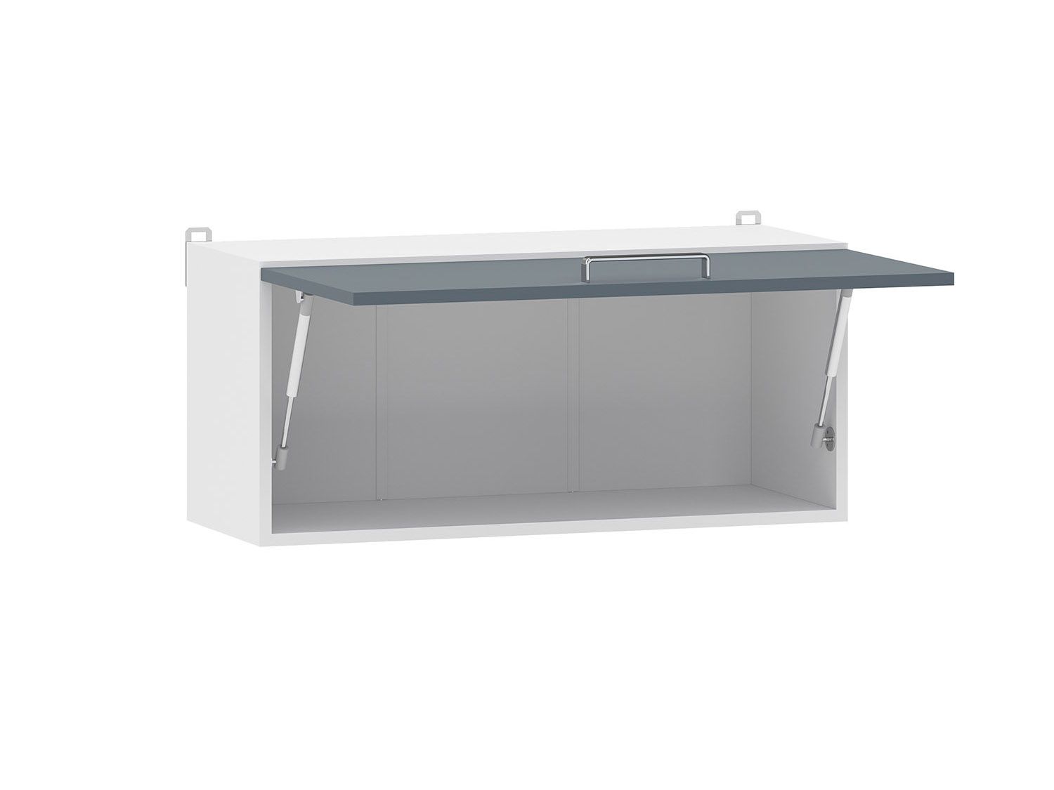 Борги 100.38 шкаф навесной (800) Белый / Маренго