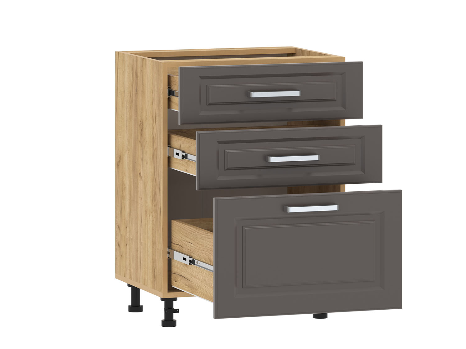 Вокс 100.06 600 тумба кухонная / Дуб крафт золотой/Графит