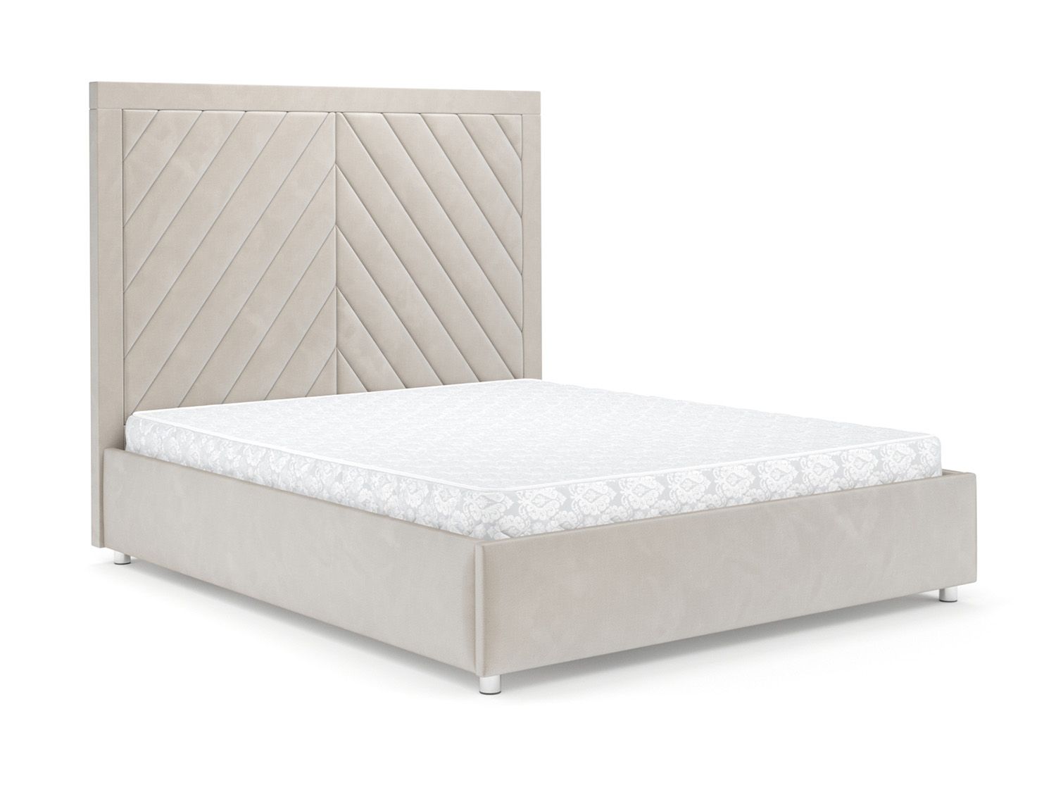 Кровать Мишель бархат бежевый STAR VELVET 6 LIGHT Beige 160