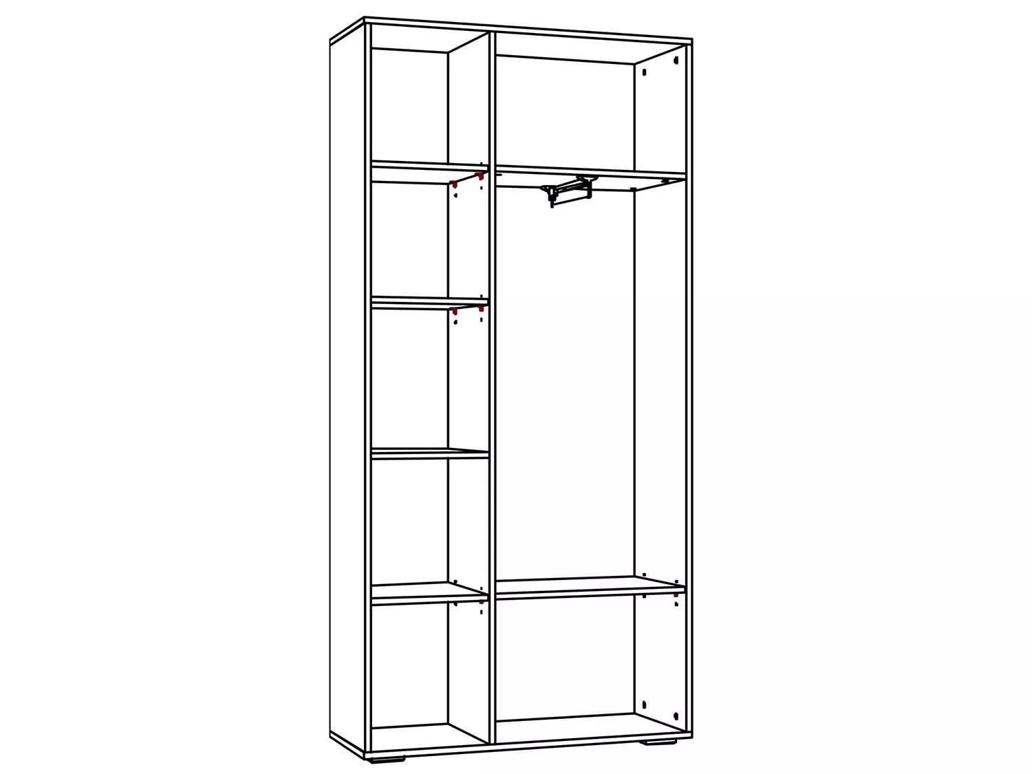 НМ 013.36 Шкаф для одежды Livorno /дуб бунратти / софт графит