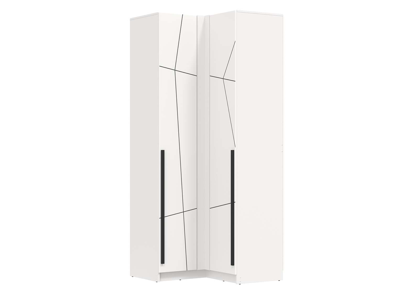 67.26 Брандо шкаф угловой МДФ геометрия - Белый