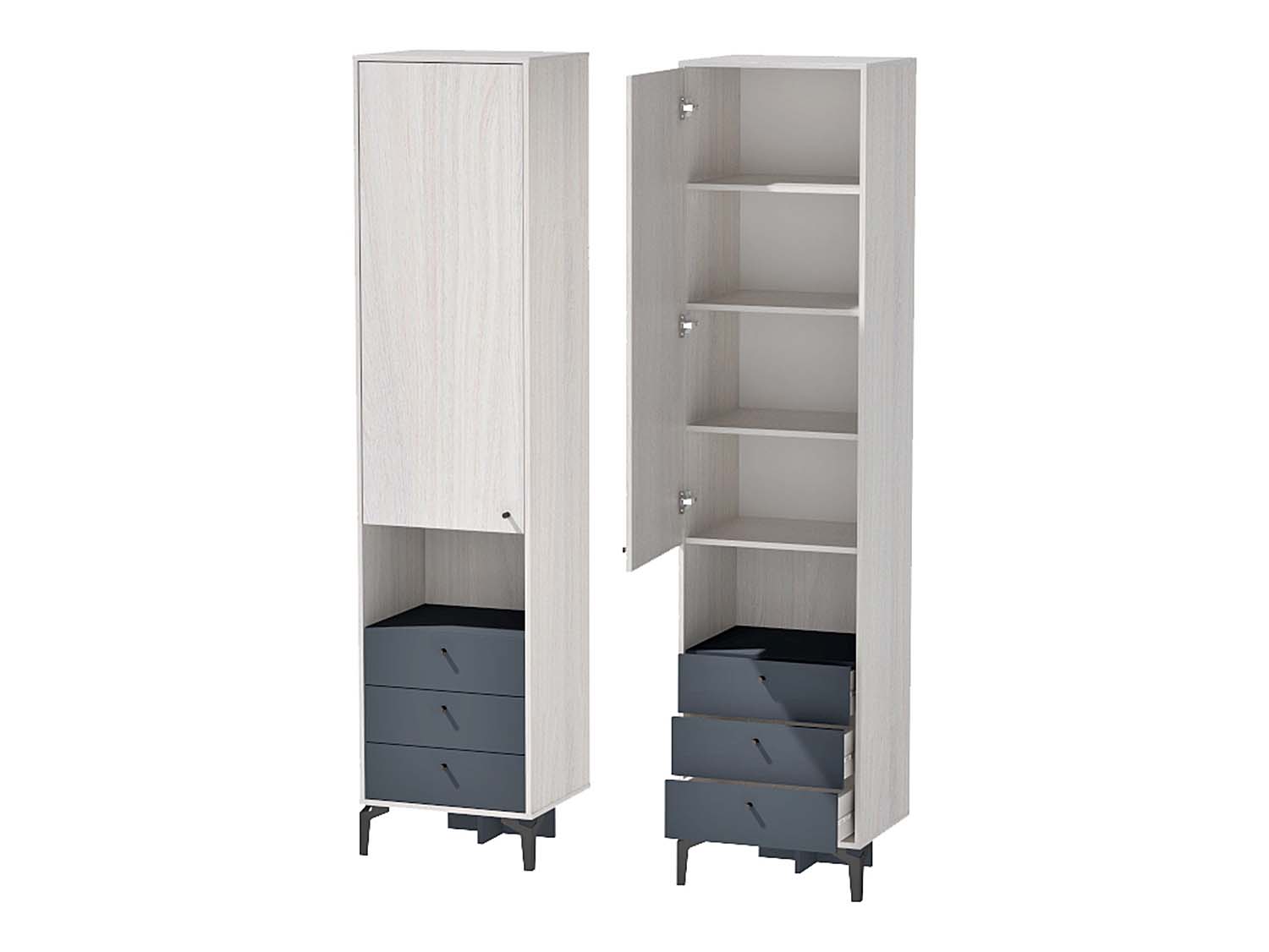 Гостиная Лион 1 - Ясень Анкор светлый/Графит