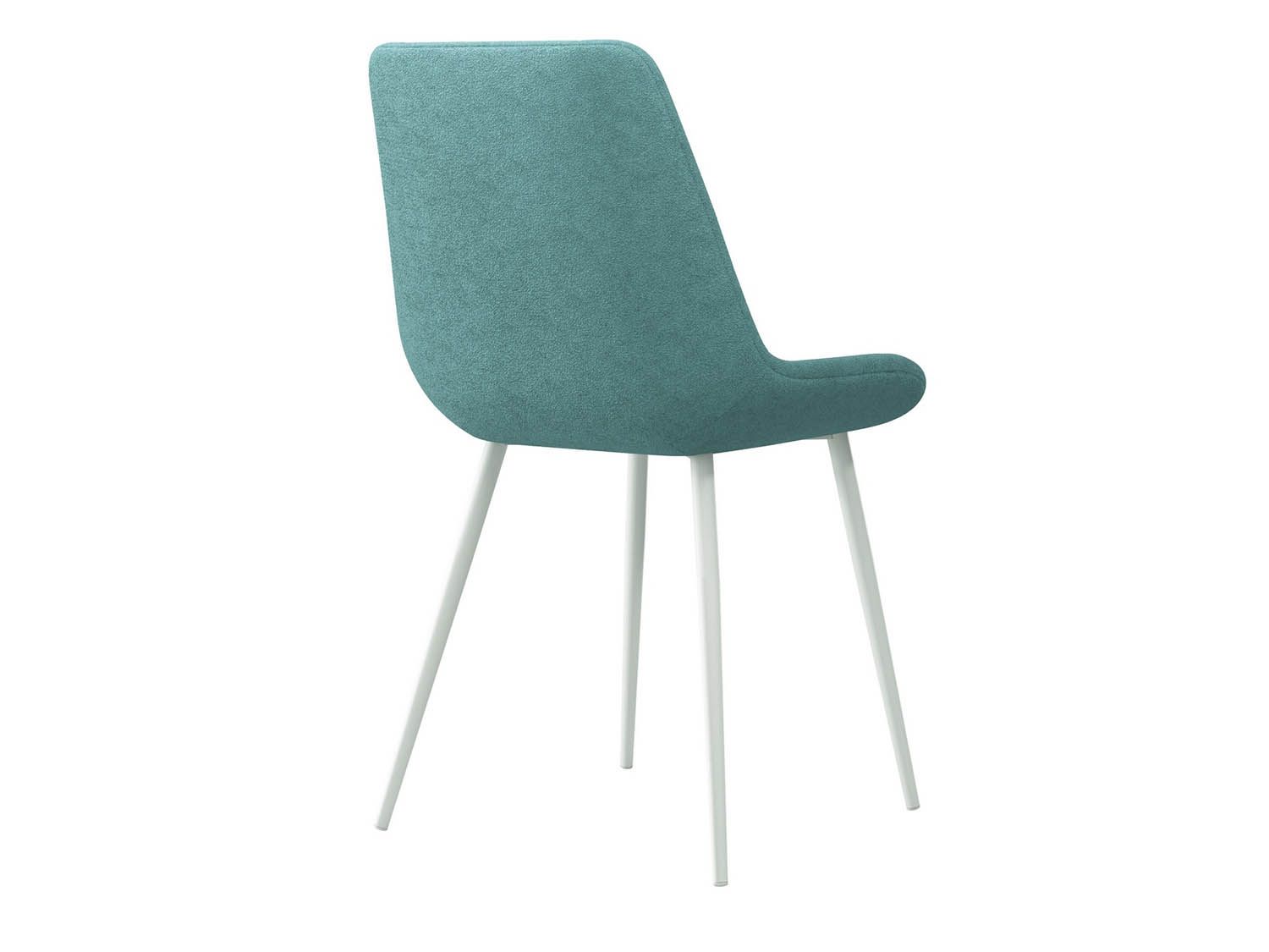 Николь стул велюр барни минт / белый