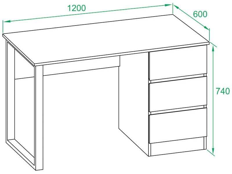 Письменный стол СПм-205 Бетон