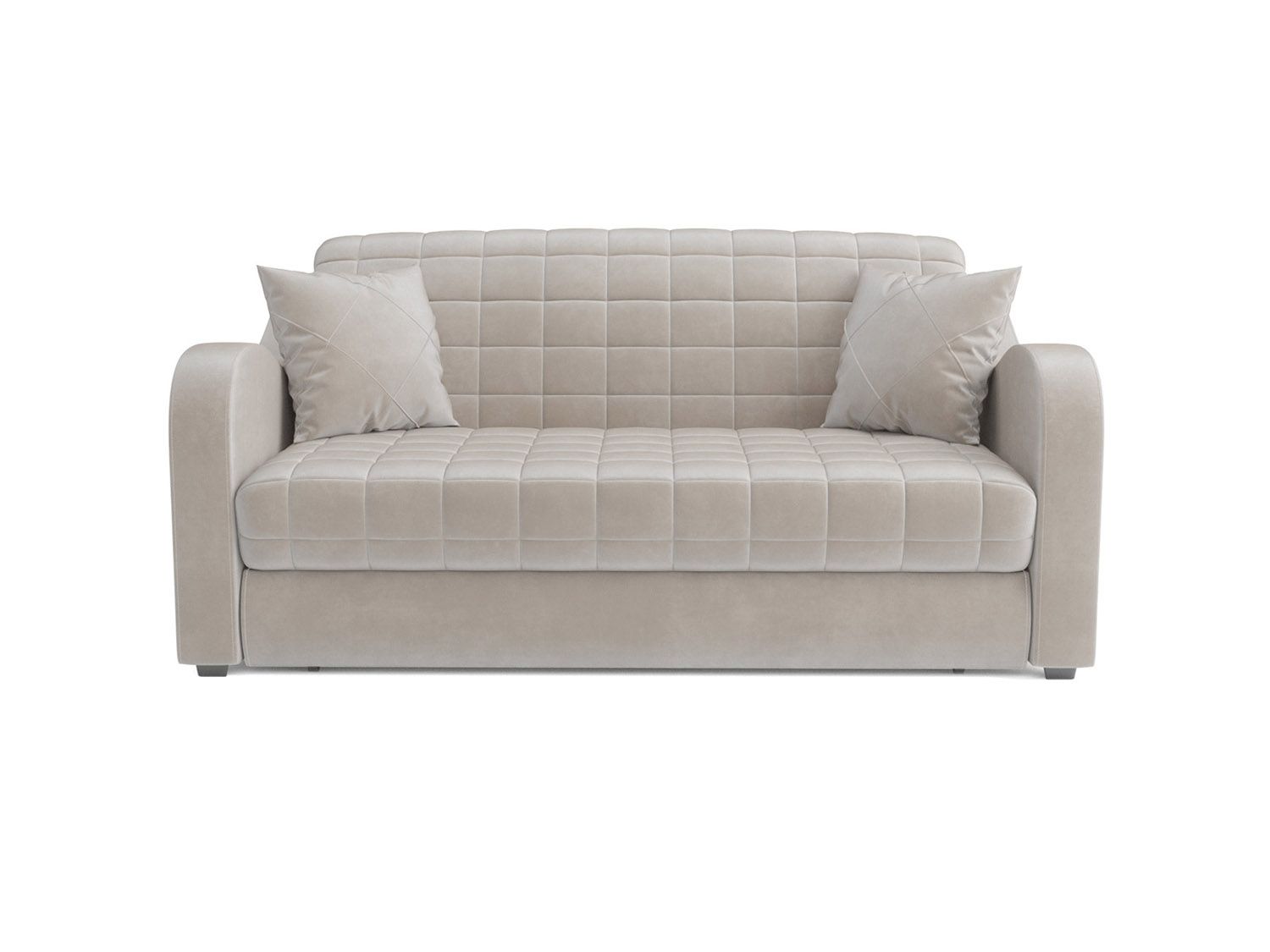 Диван Аккордеон Барон №4 бархат бежевый STAR VELVET 6 LIGHT BEIGE