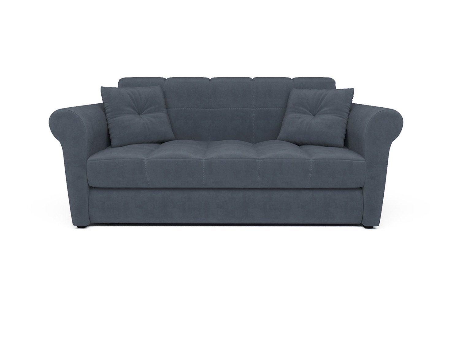 Диван Гранд велюр серо-синий / НВ-178/26