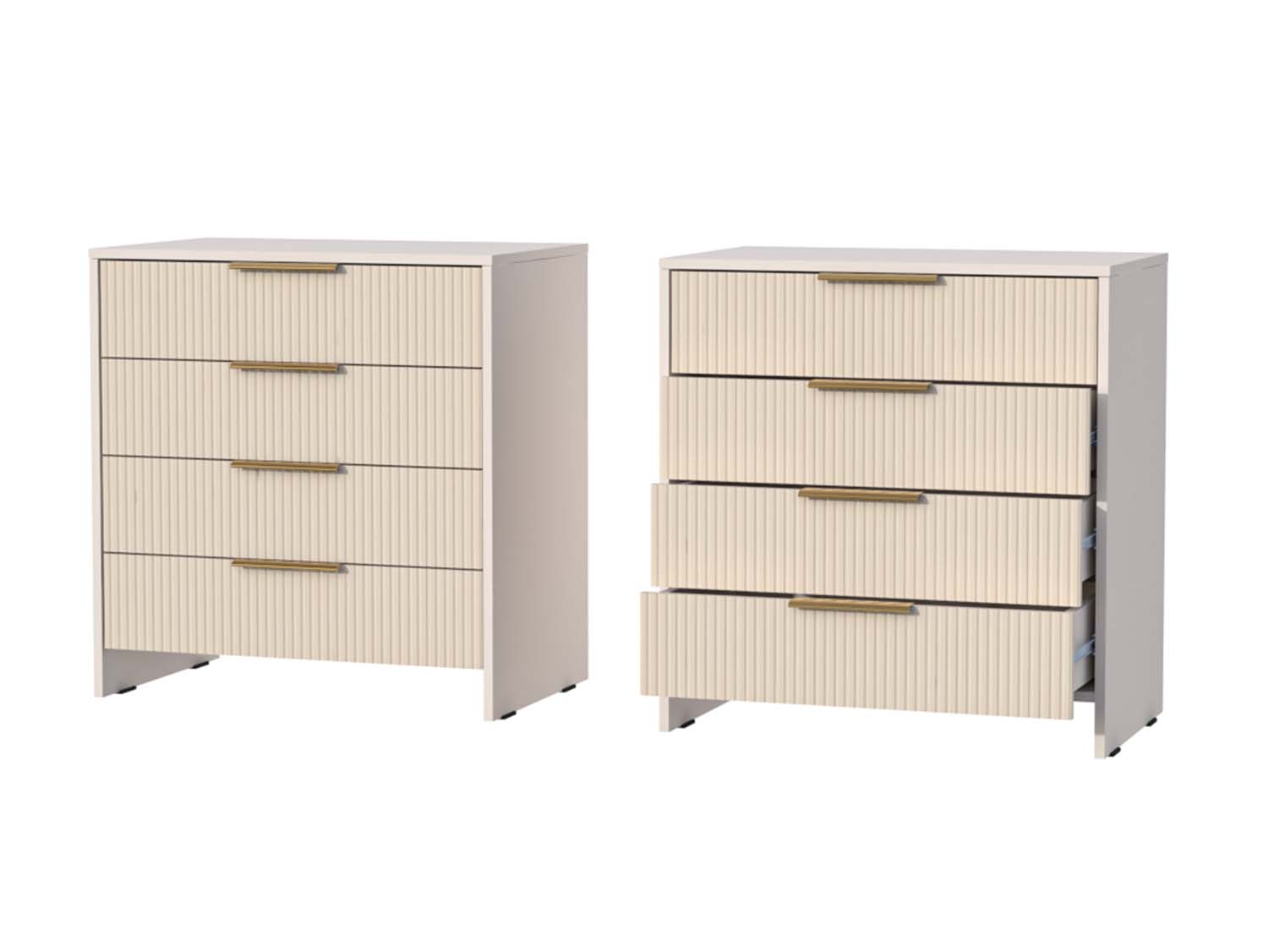 Кэт-3 комод 4 ящика - Кашемир/Тирамису