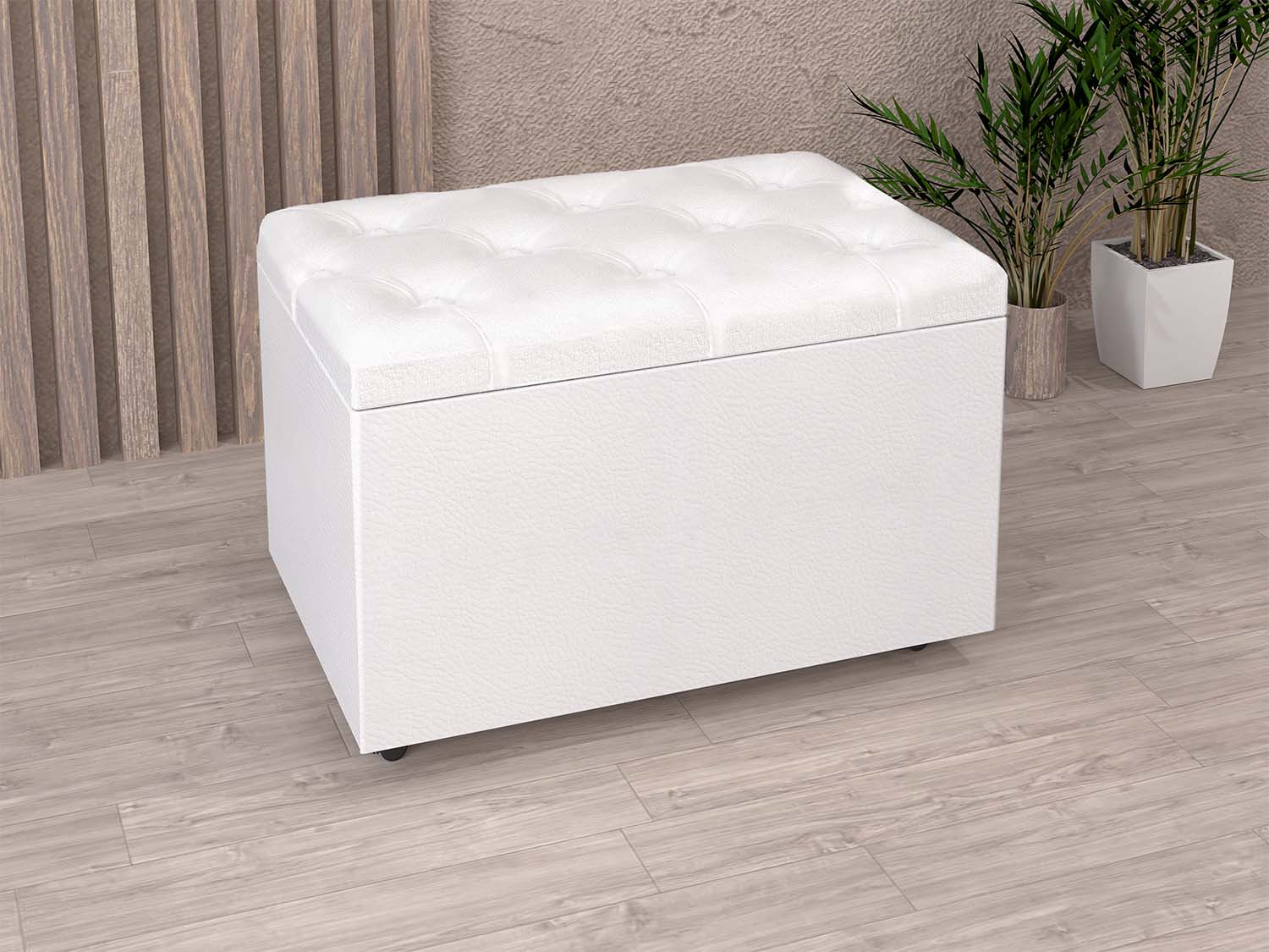 Пуф 2 пуговицы - Белый