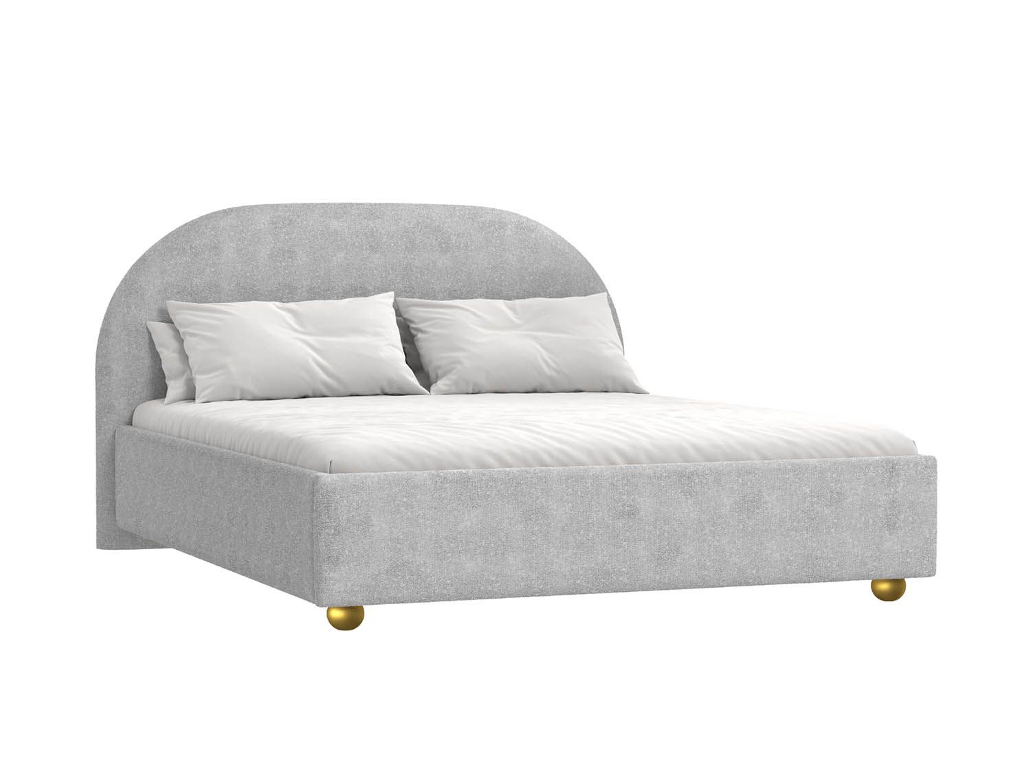 Кровать Афродита 1400 велюр Панда сильвер