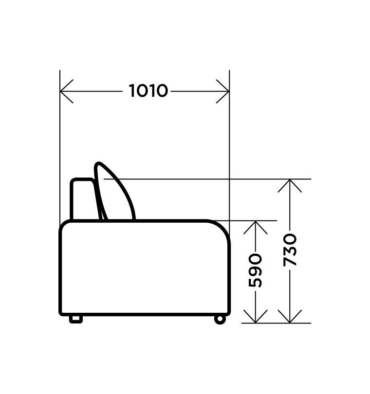 Диван Августин-2 синий