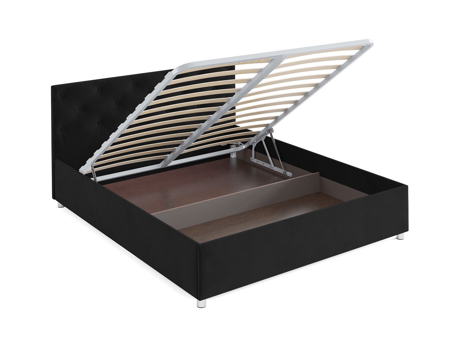 Кровать Классик велюр черный / НВ-178/17 160