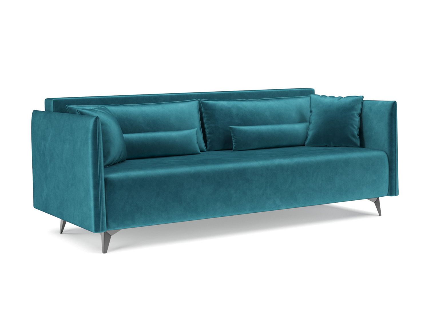 Диван Майами бархат сине-зеленый STAR VELVET 43 BLACK GREEN