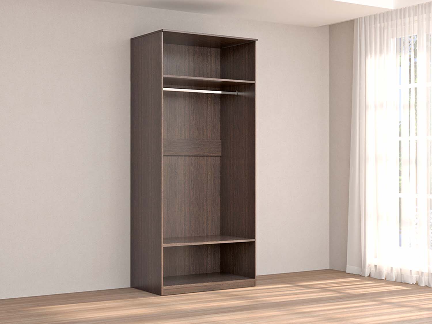 Кэт 4 шкаф 2-ств. - Венге/Кайман тёмный