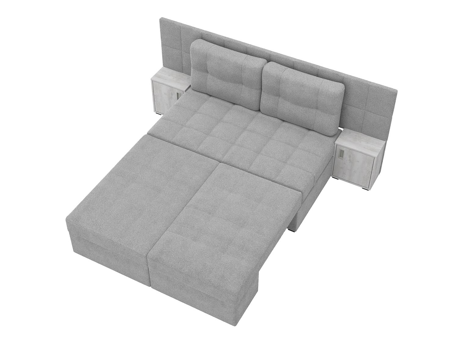 Даллас М диван-кровать / велюр джоя 022 сильвер / бетон пайн белый