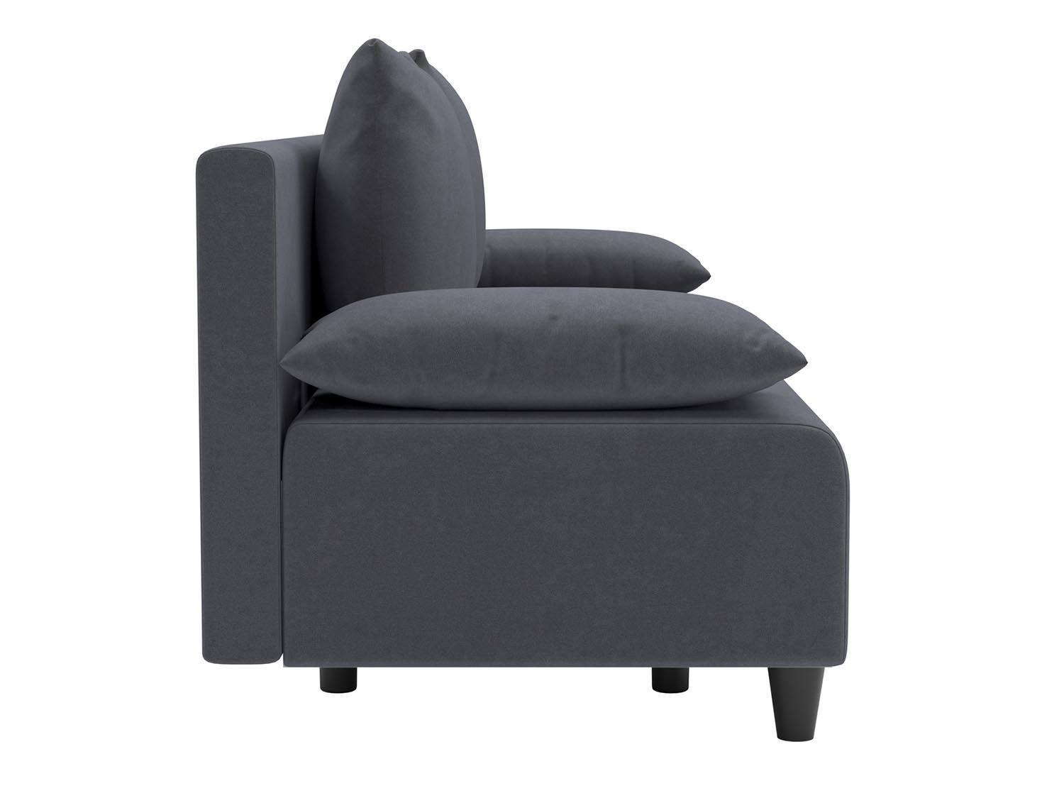 Роджерс М диван-кровать 3-х мест / велюр Parma 27 темно-серый