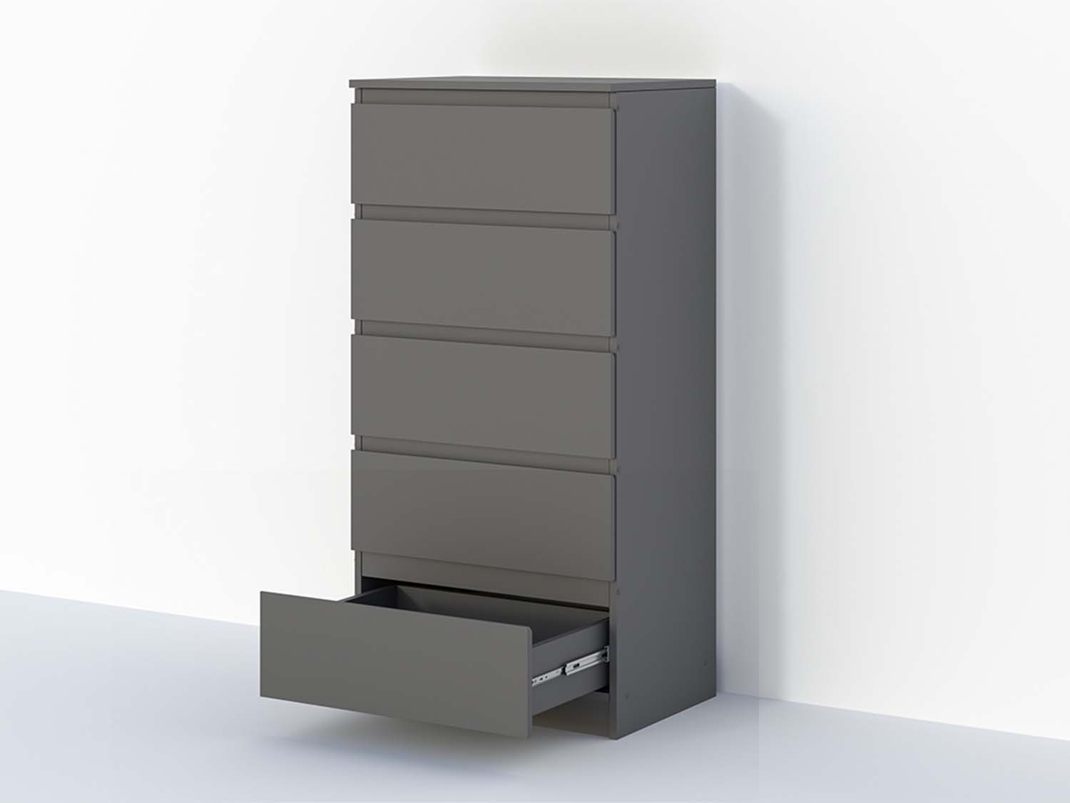 Кэт-1 комод 5 ящиков - Графит