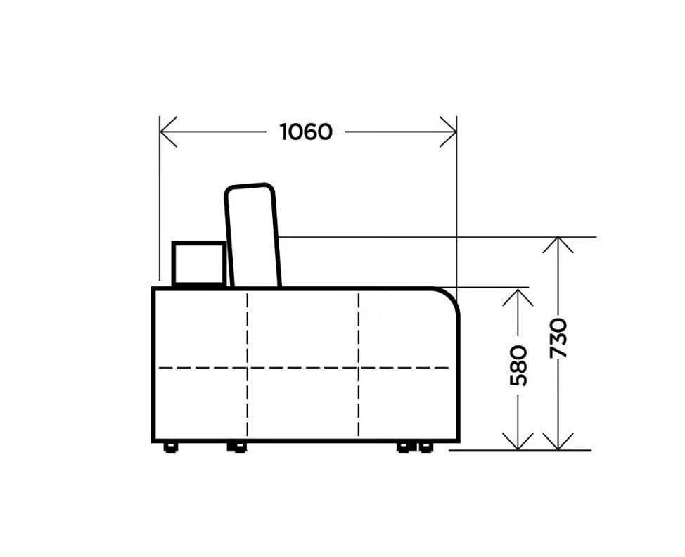 Диван Патрик 1 бежевый