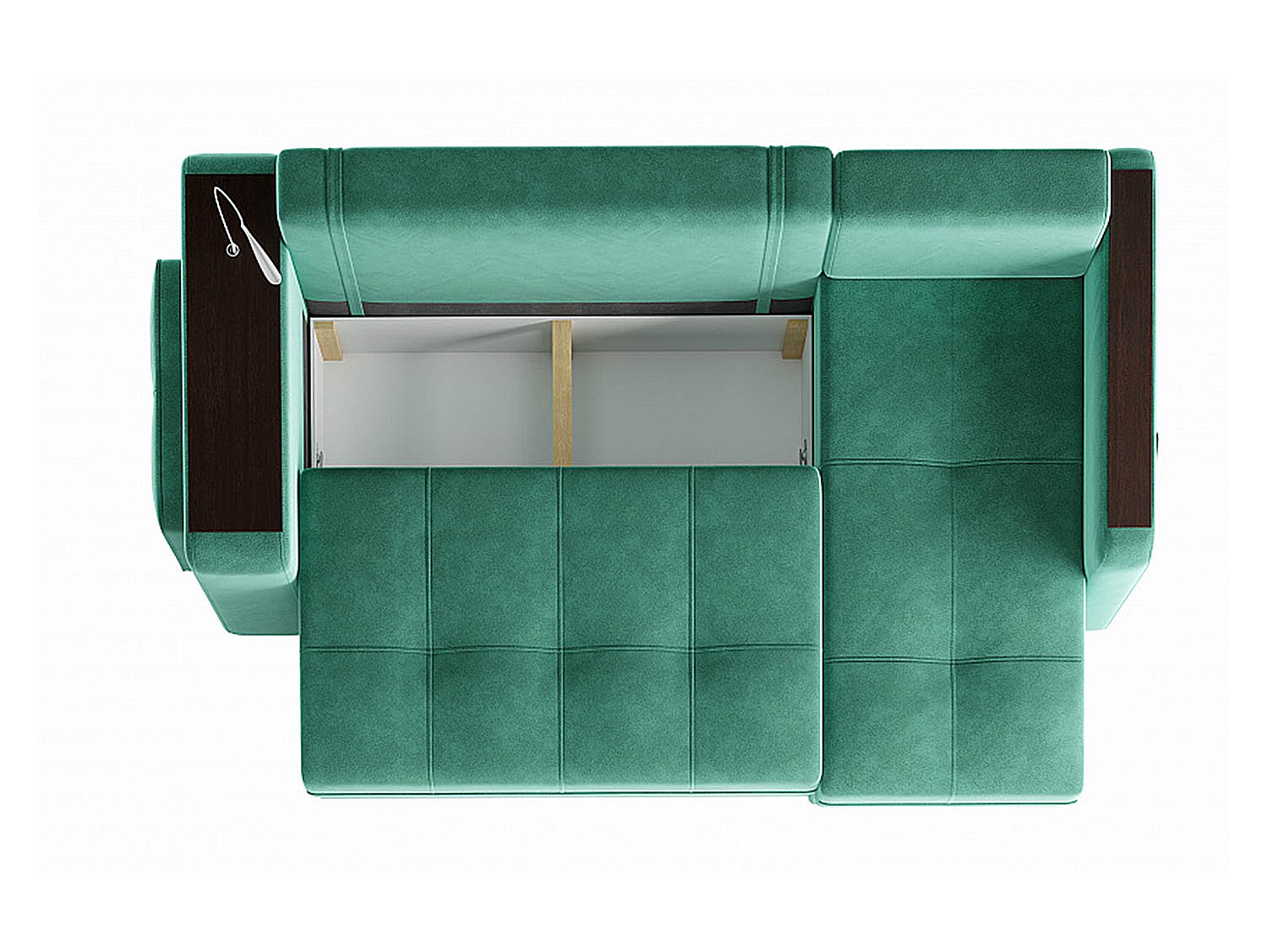 Диван угловой Smart 4 Б4-2Т-1Пф-Б3 Велюр Кашемир 672