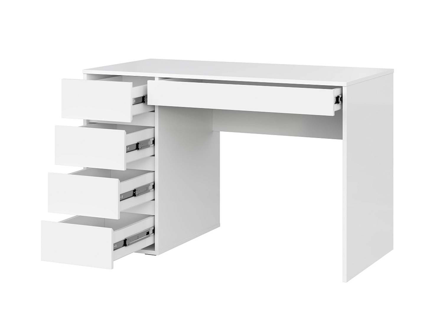 Стол компьютерный №13 серия 2 - Белый глянец