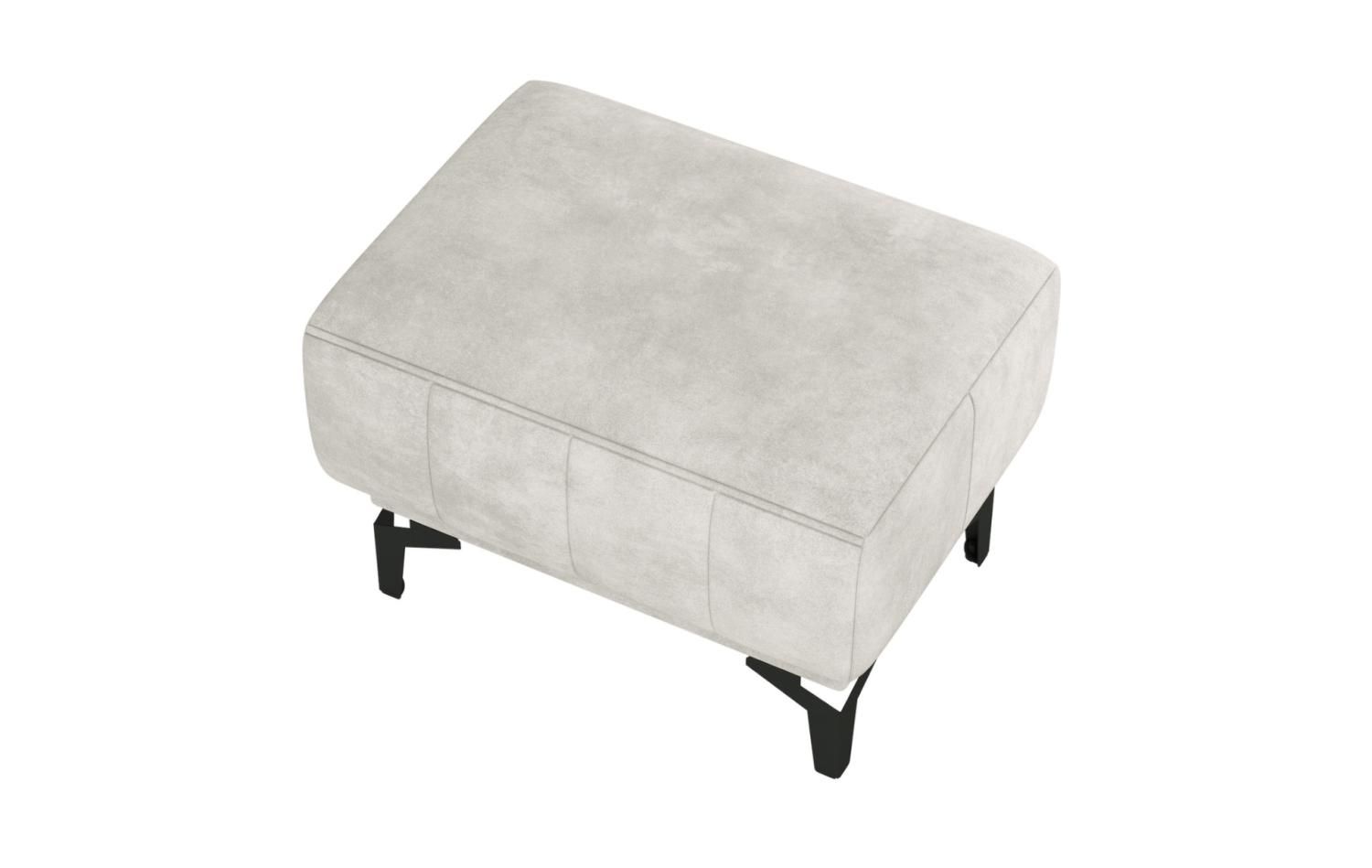 Одри пуф велюр серебристый серый