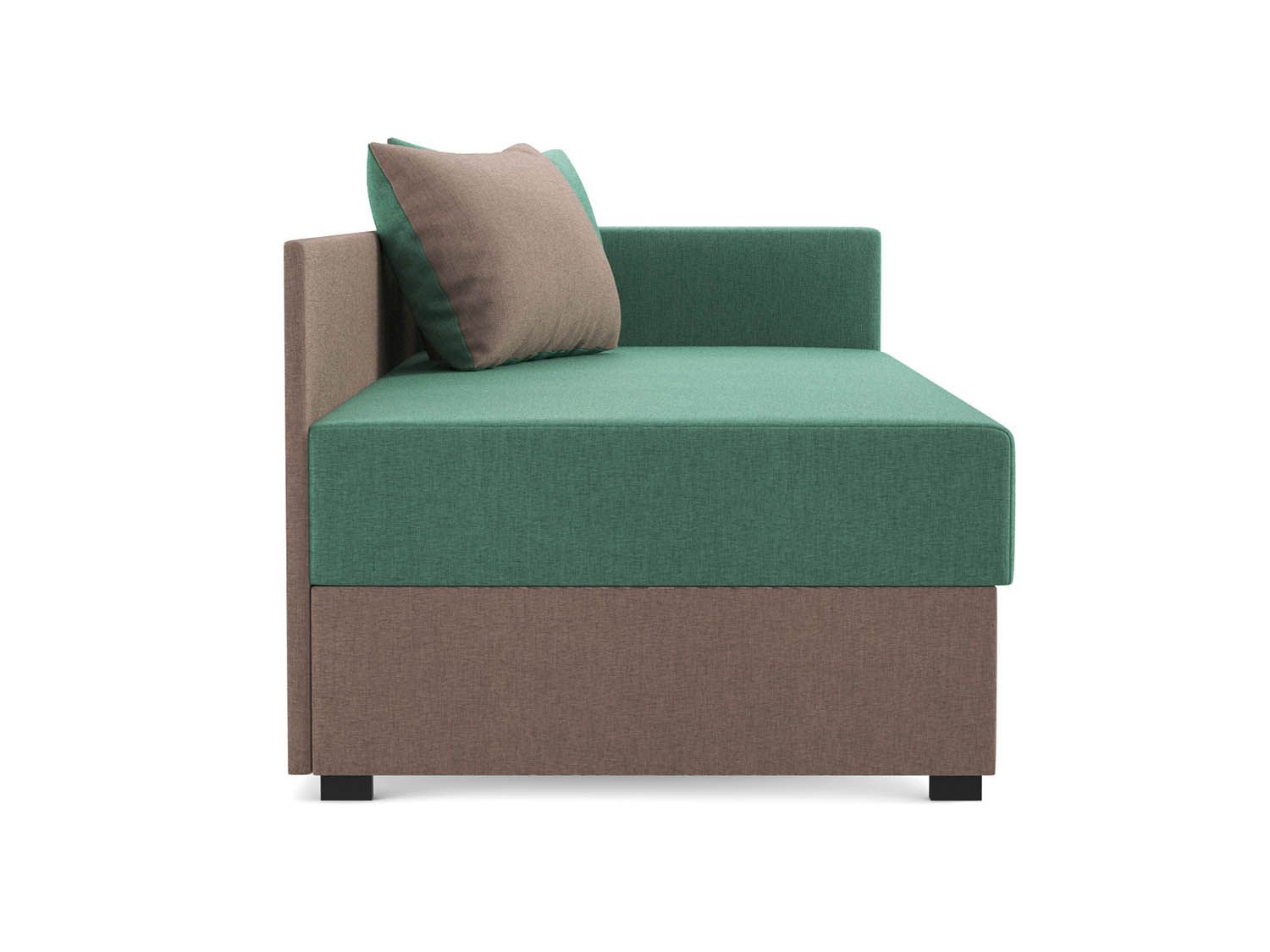 Диван-кровать Мальта М жаккард тесла грин/корица