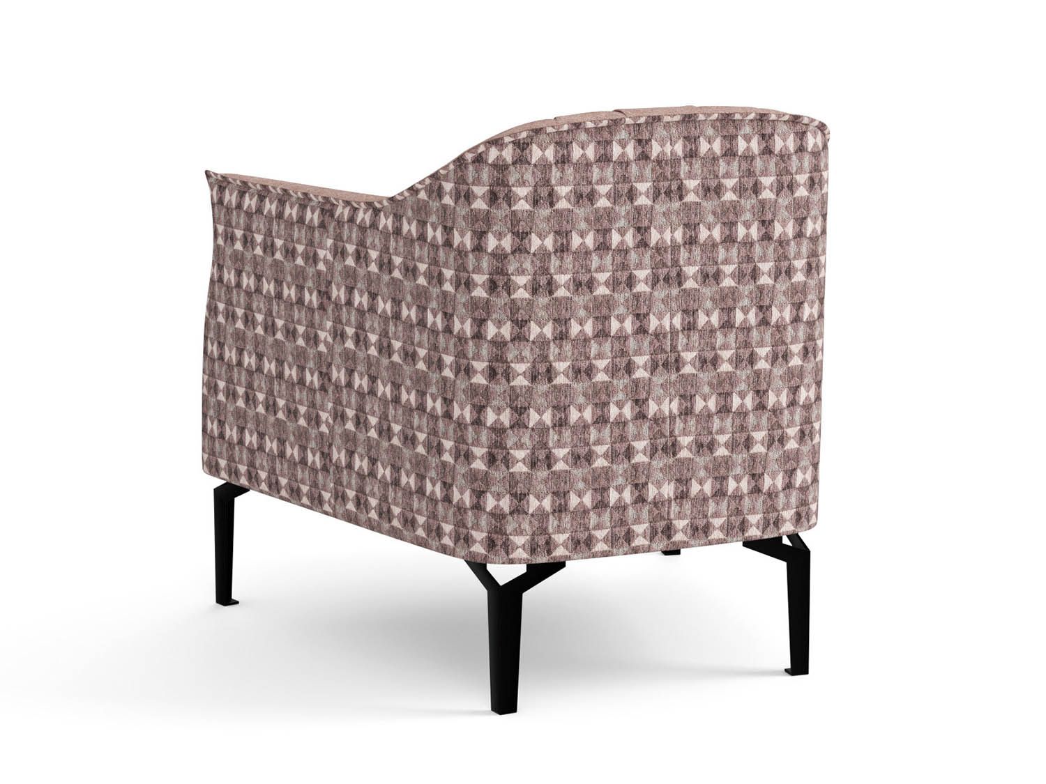 Кресло для отдыха Мускат велюр тоуп/шенилл домино вайолет