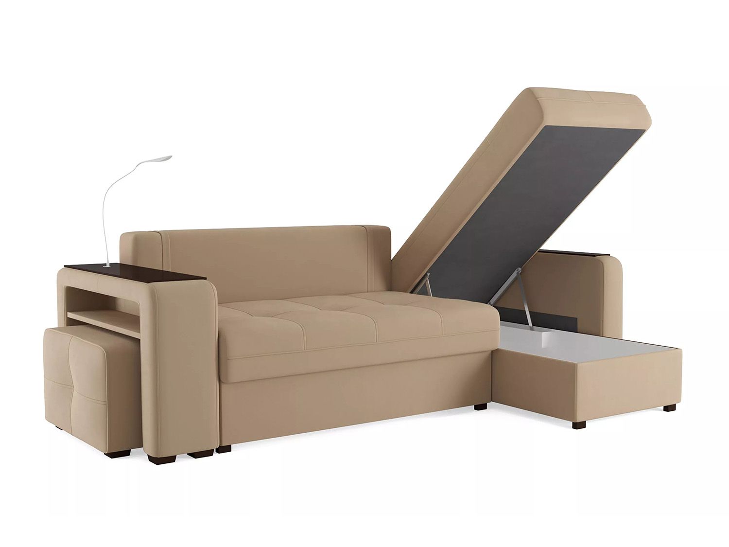 Диван угловой Smart 4 Б4-2Т-1Пф-Б3 Велюр Velutto 05