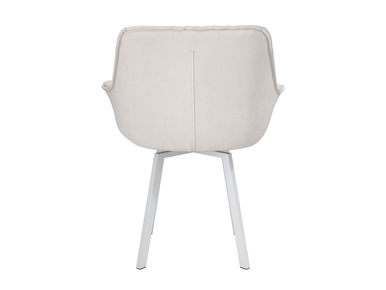 Квинта стул велюр тенерифе крем / белый
