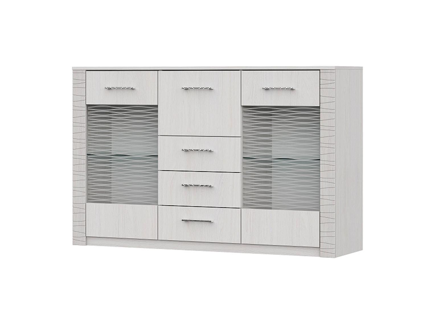 Гамма 20 комод витрина серия 4 / Ясень анкор светлый/Сандал светлый