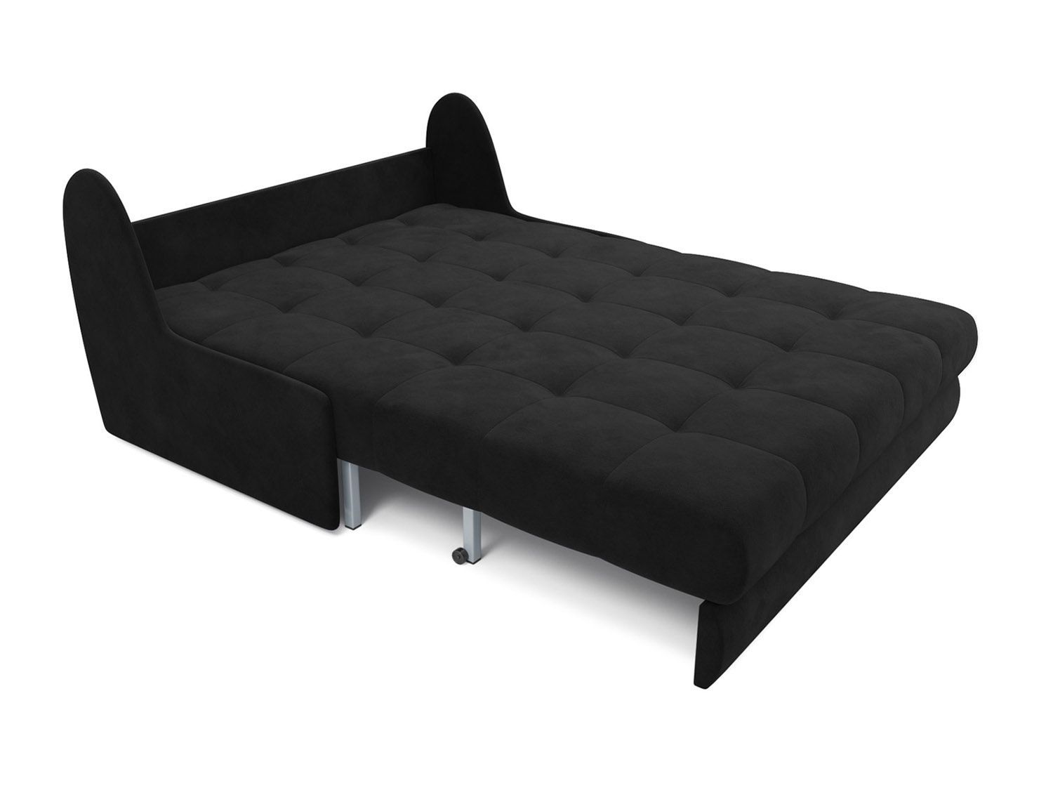 Диван Аккордеон Барон №2 велюр чёрный НВ-178 17