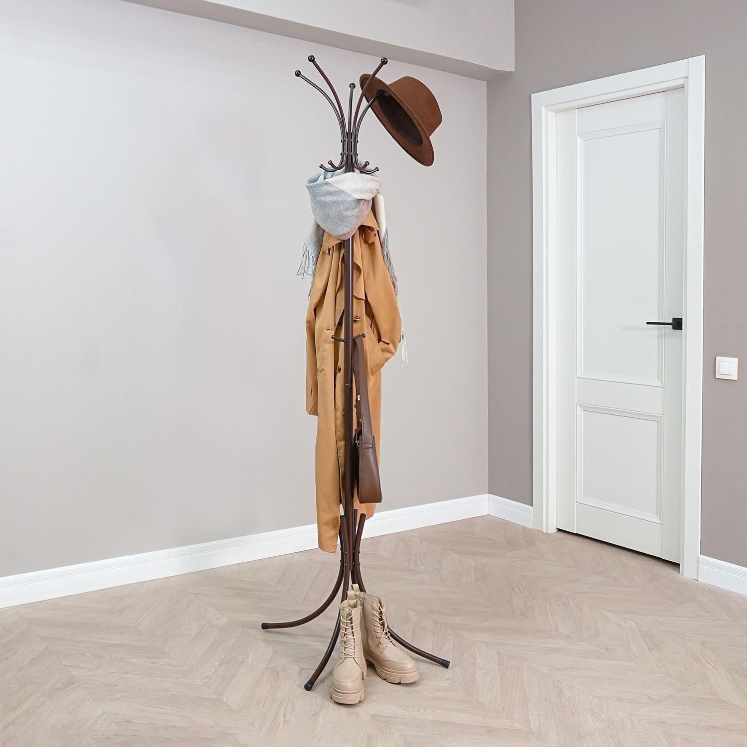 Вешалка напольная Корона разборная Коричневый