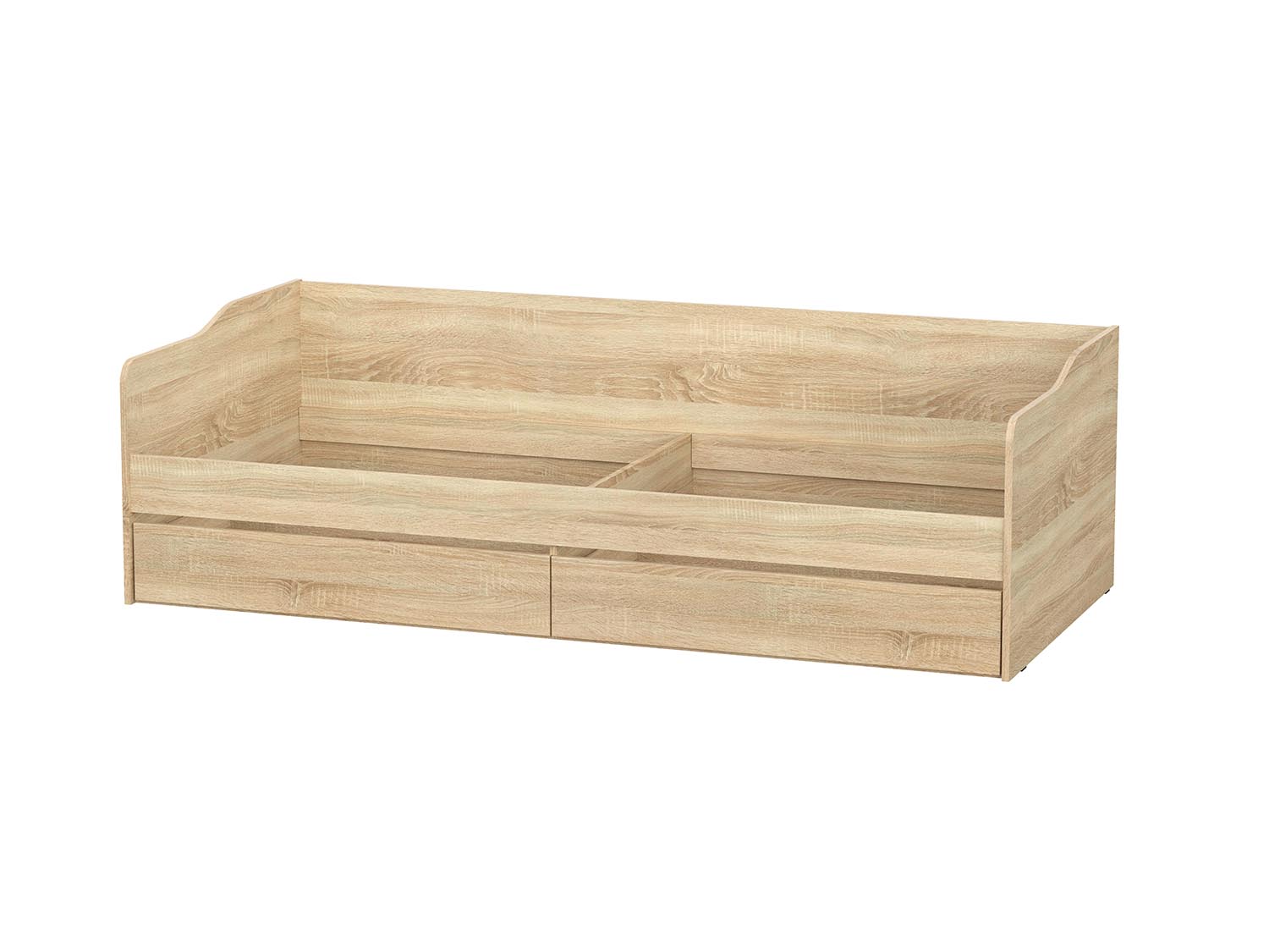 КР 1 кровать универсальная + основание бескаркасные ламели / Дуб Сонома