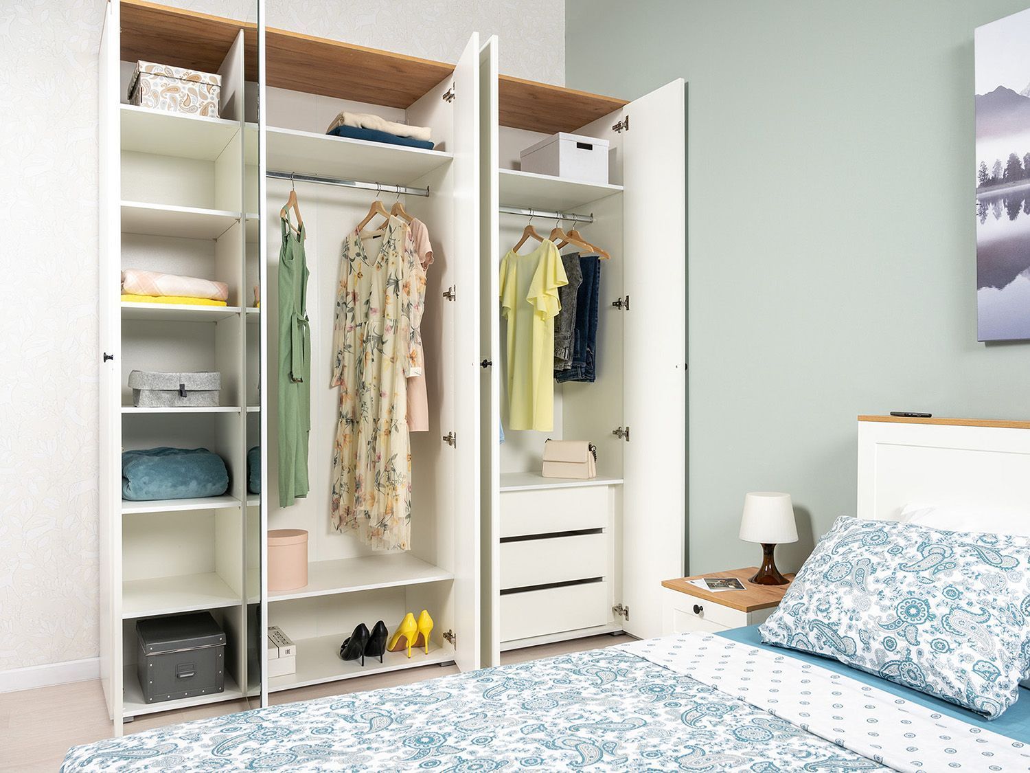 Спальня Остин 1 графит/дуб золотой