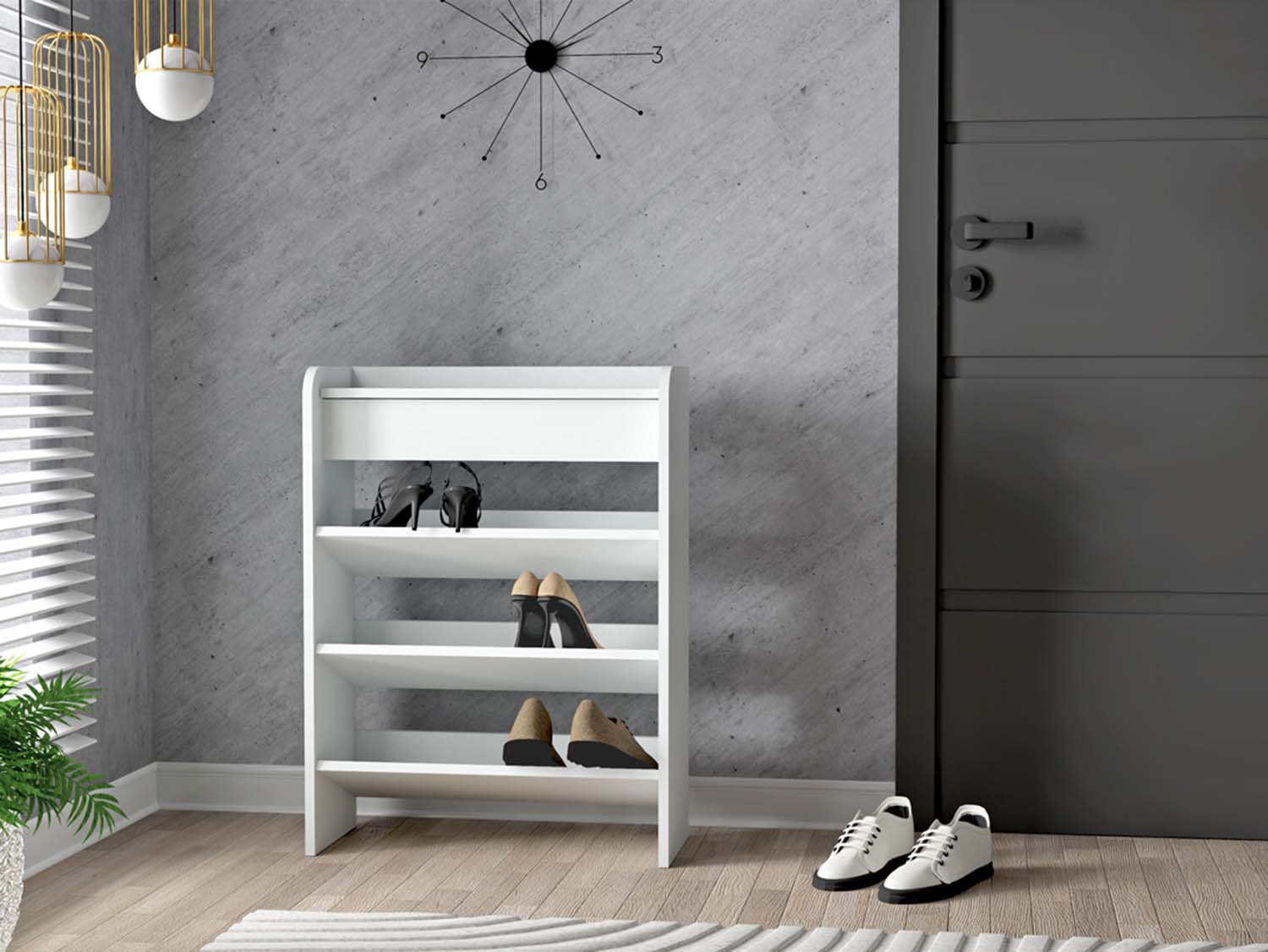 Обувница открытая 600 - Белый